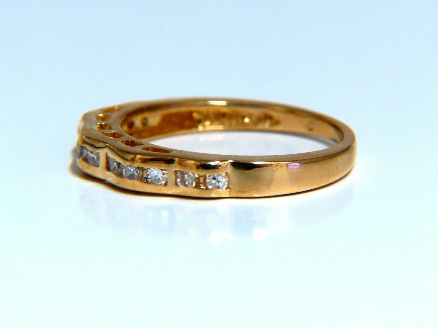 .20ct natural round diamond band ring 14 Karat Channel Set Band