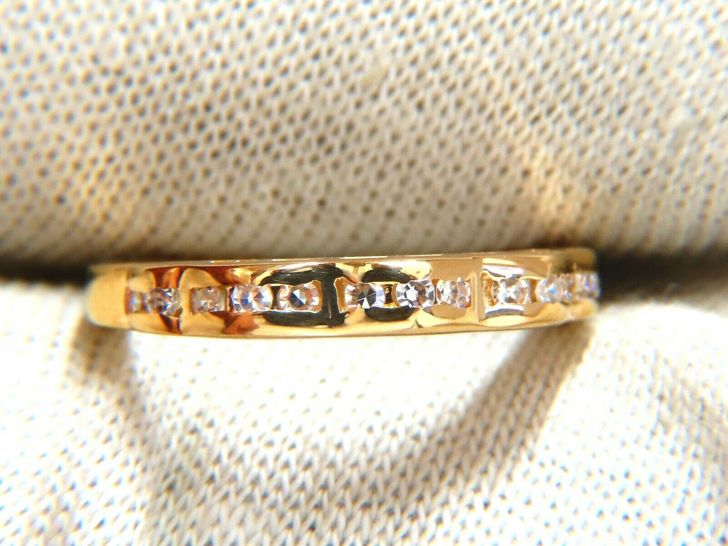 .20ct natural round diamond band ring 14 Karat Channel Set Band