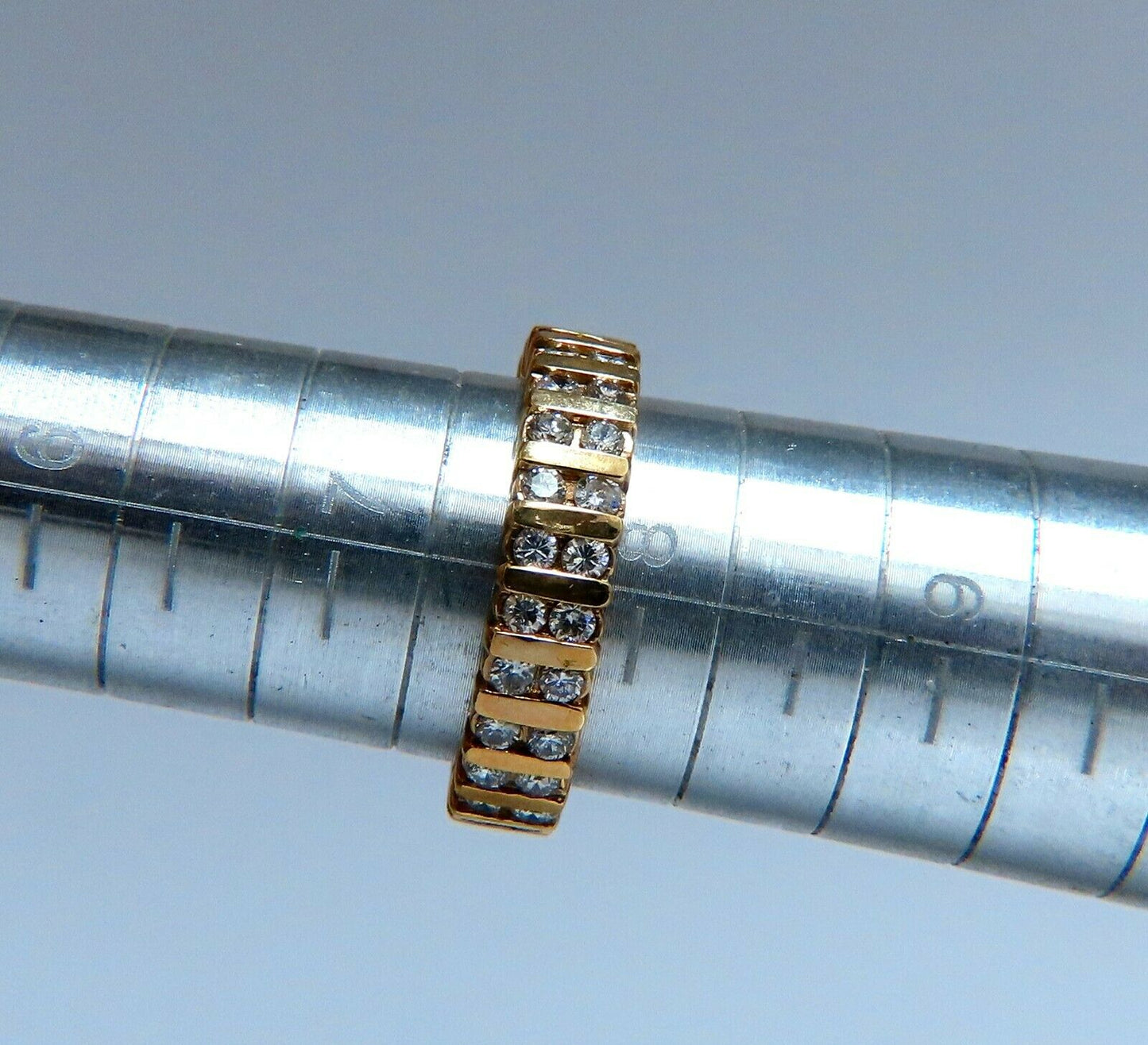 1.50ct natural round diamonds eternity ring channel set durable 14kt