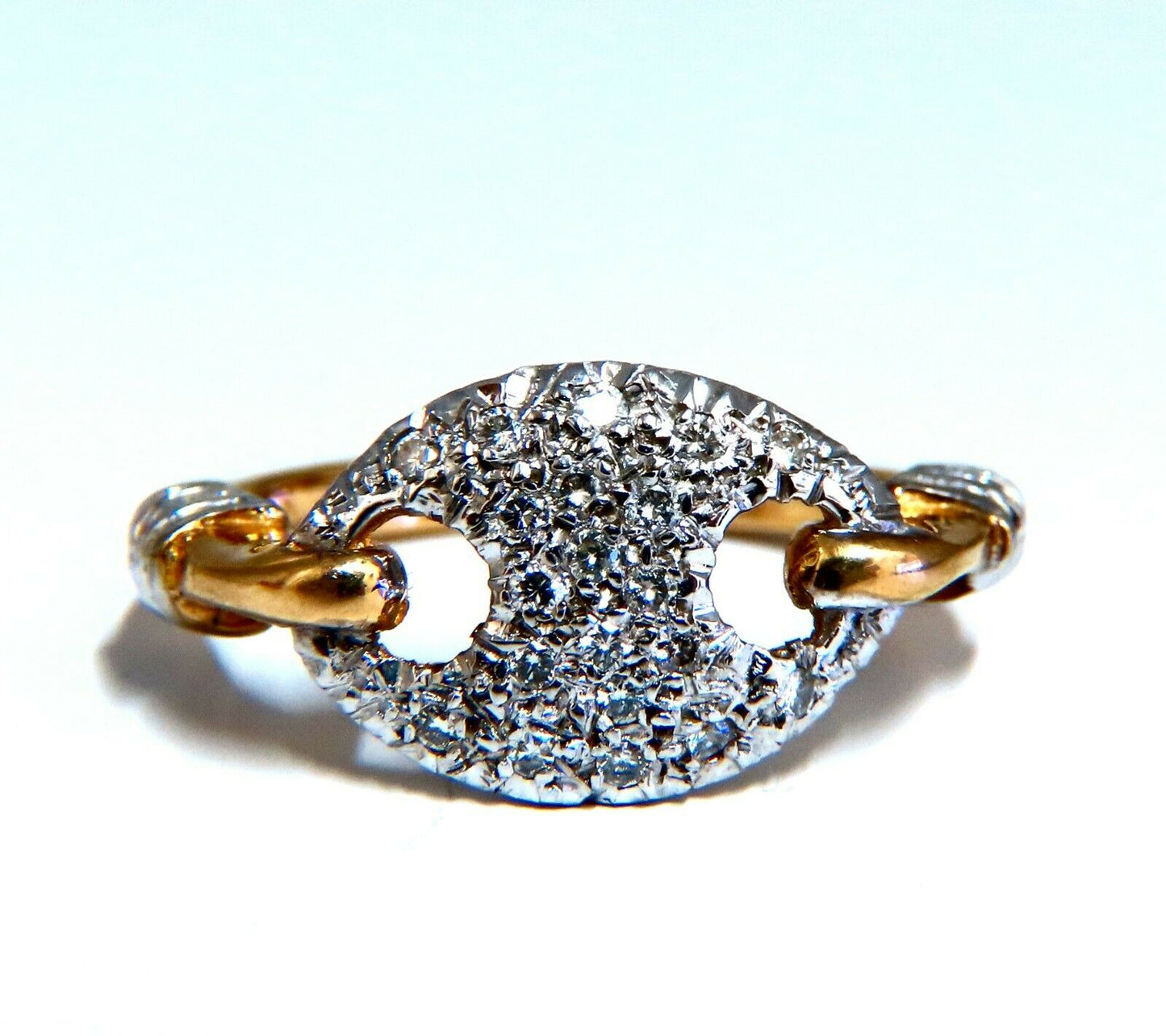 Mariner Sailor Slip Knot .30ct Natural Diamonds Ring 14kt