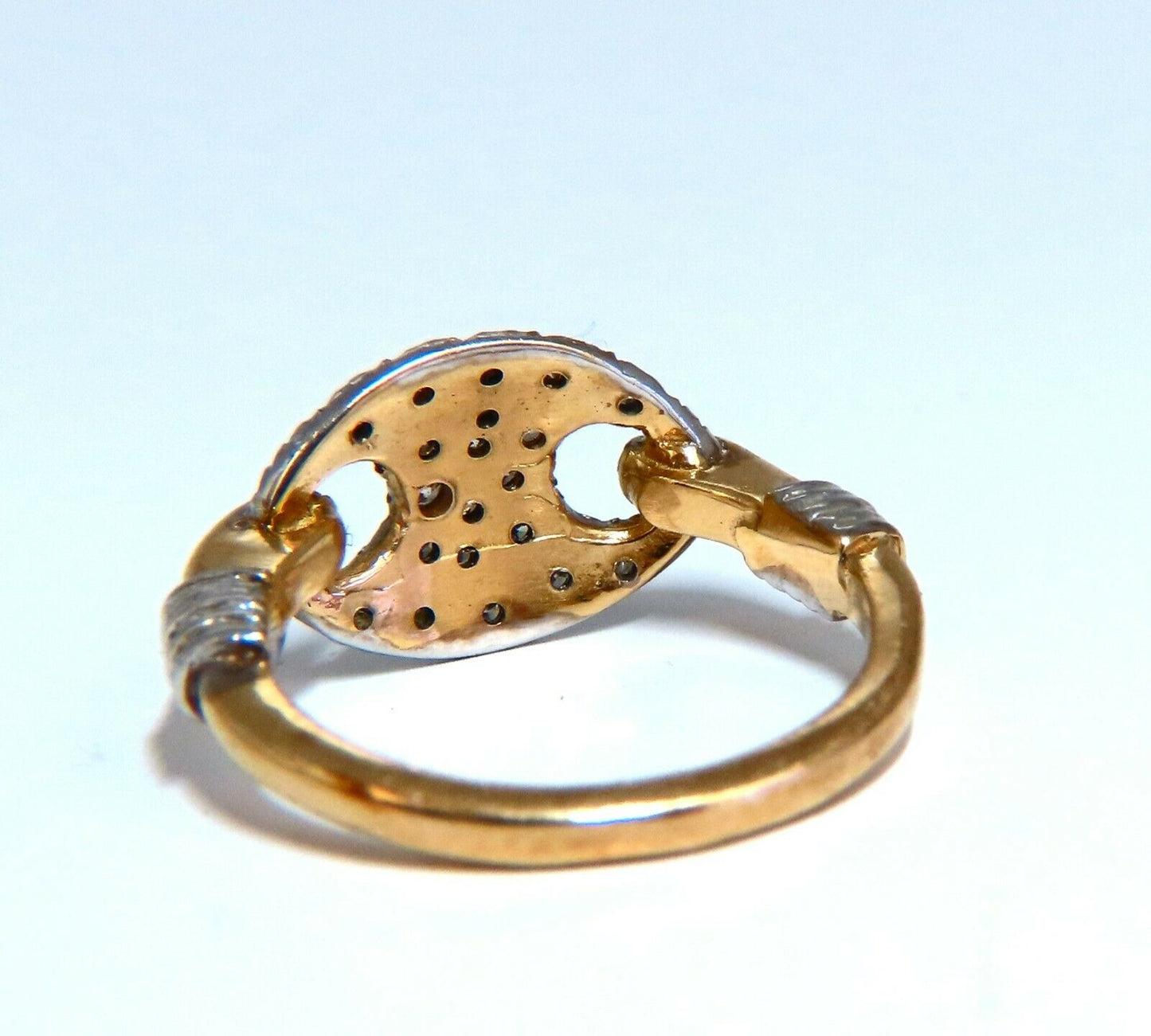 Mariner Sailor Slip Knot .30ct Natural Diamonds Ring 14kt