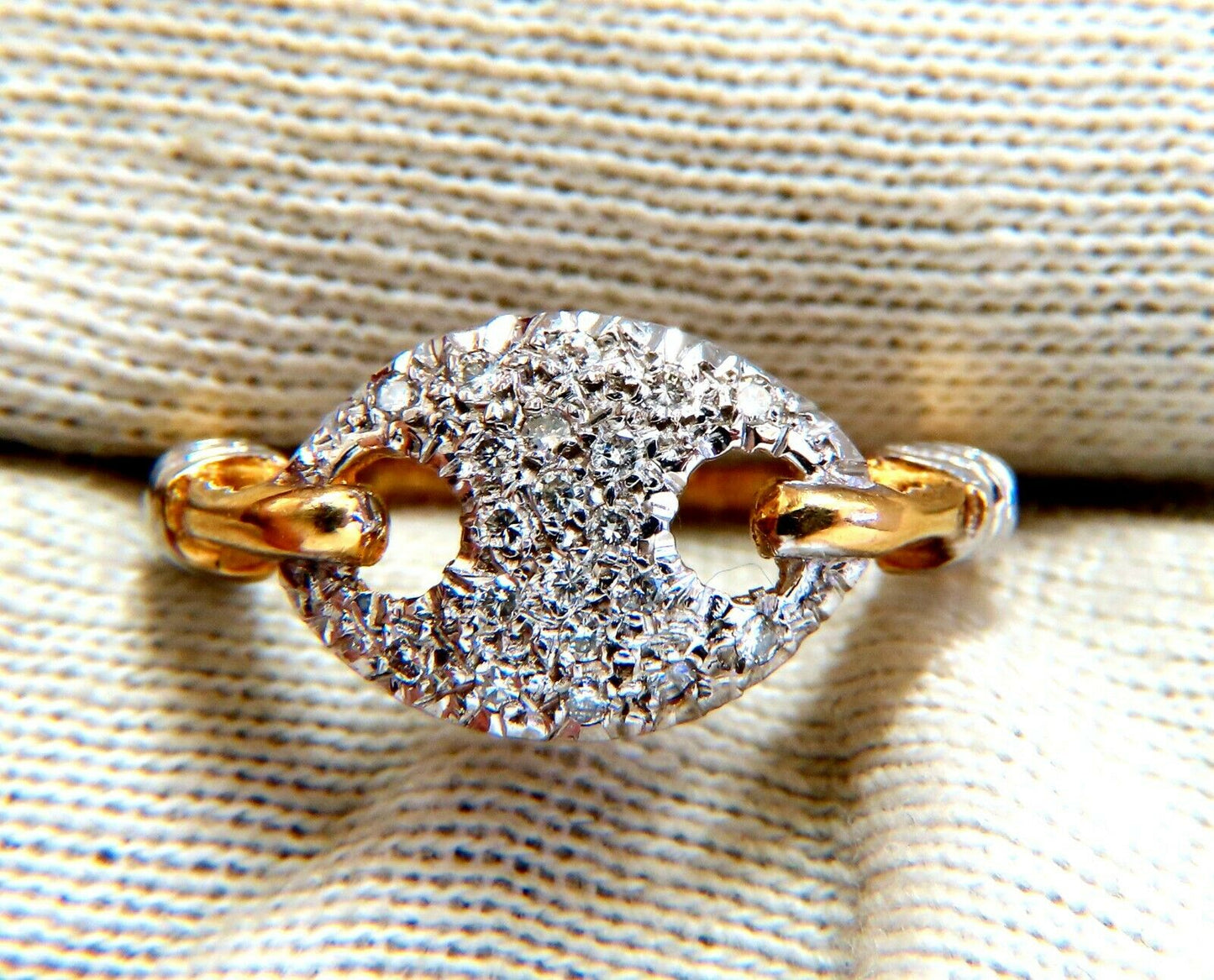 Mariner Sailor Slip Knot .30ct Natural Diamonds Ring 14kt