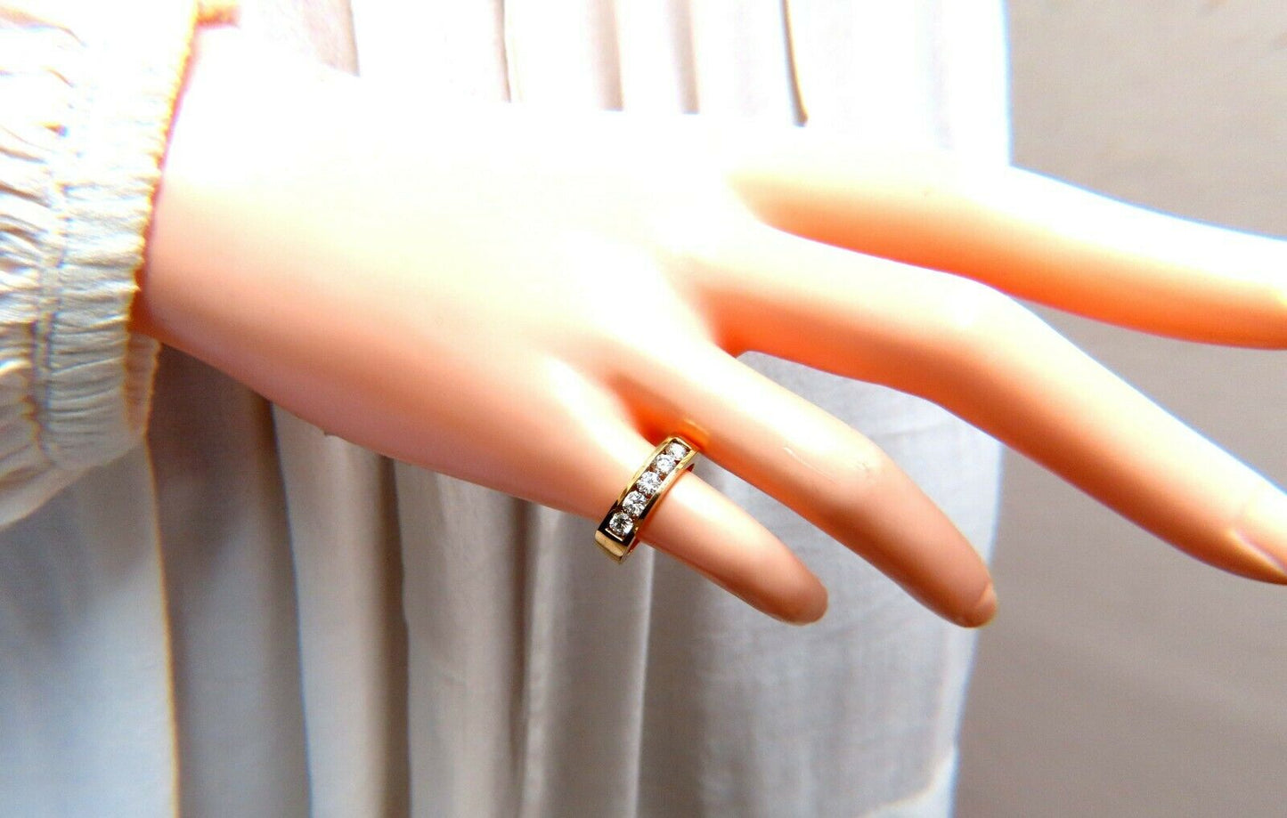.70ct Natural Round Diamonds 5 Band Channel Ring 14kt