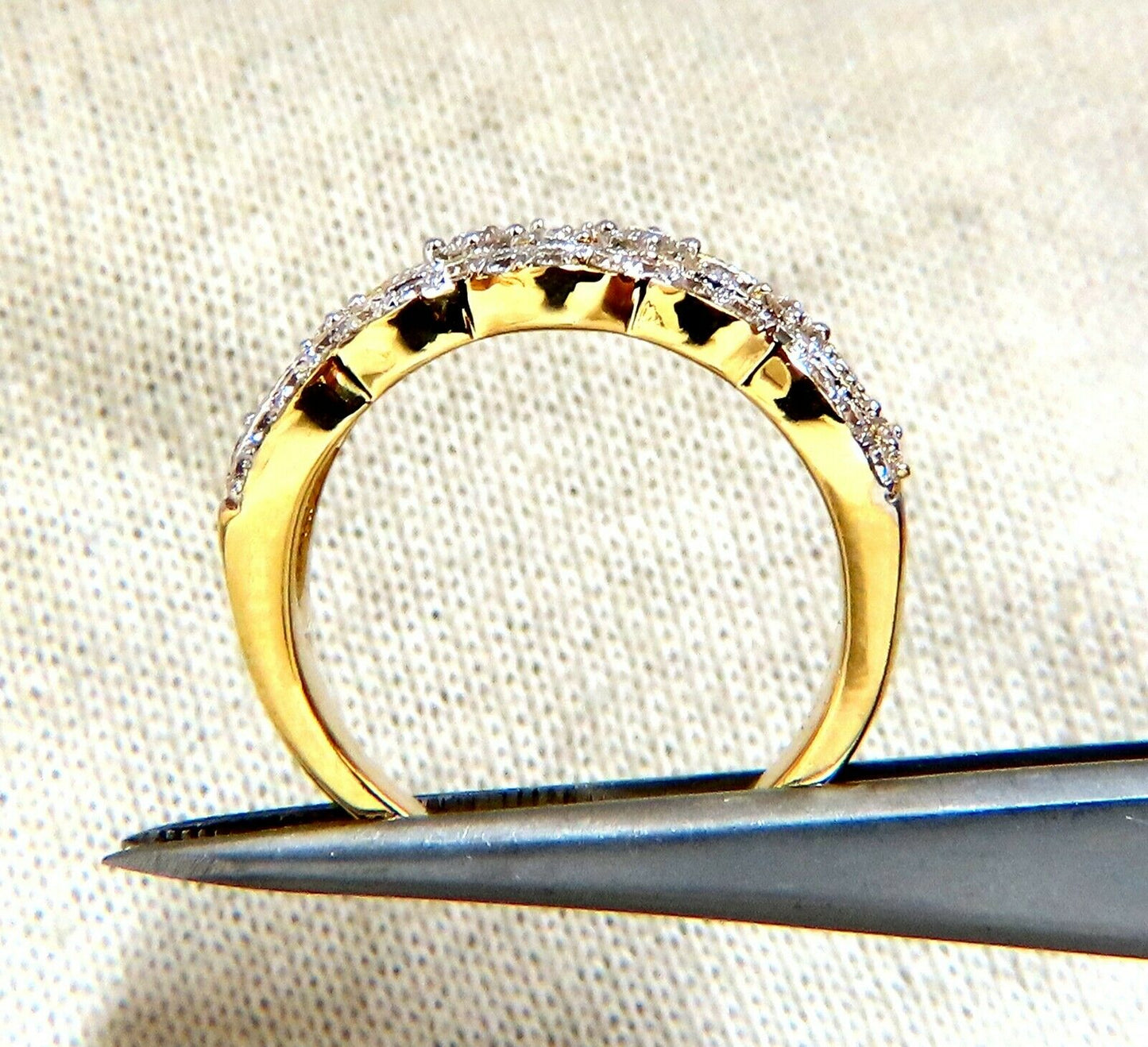 1.30ct Natural Diamonds Filigree Curling Ring 14kt.