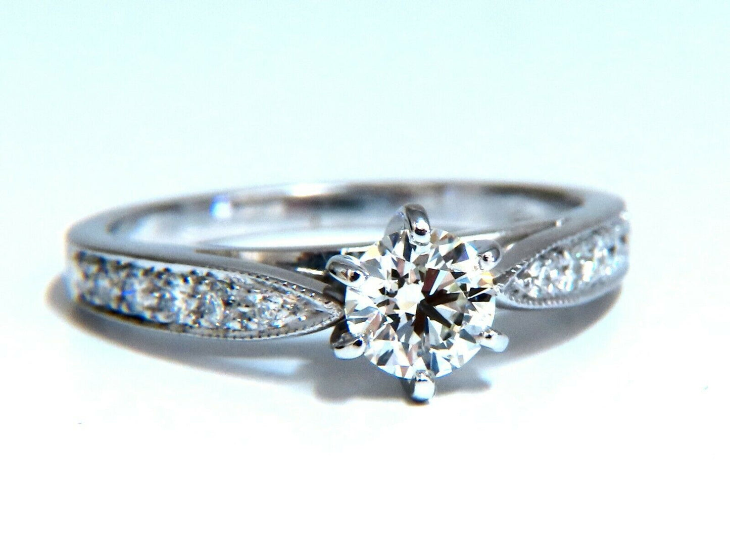 .50ct Natural Round Cut Diamond Ring H/VS 14kt
