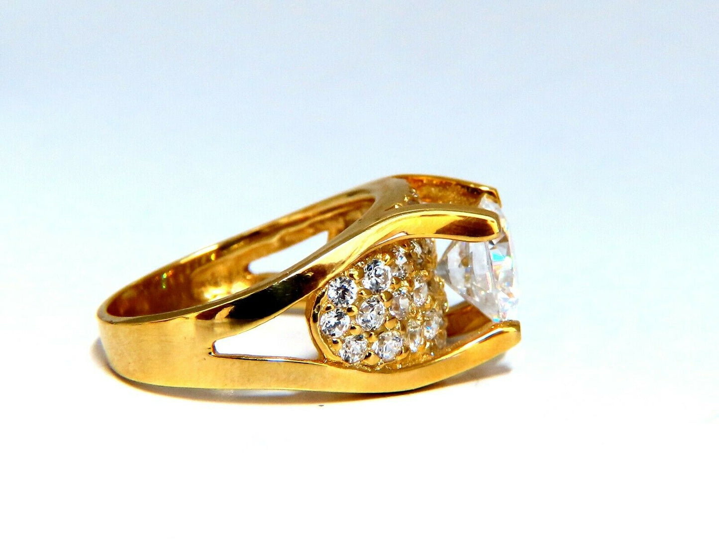 4ct CZ 14kt Gold Ring