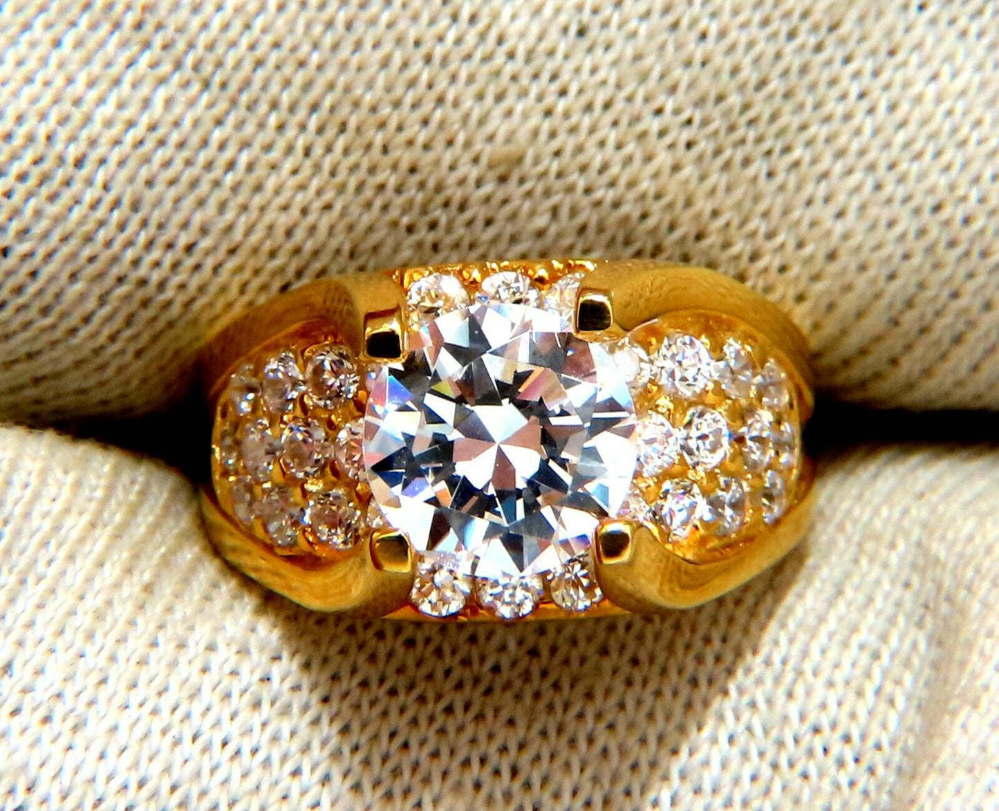 4ct CZ 14kt Gold Ring