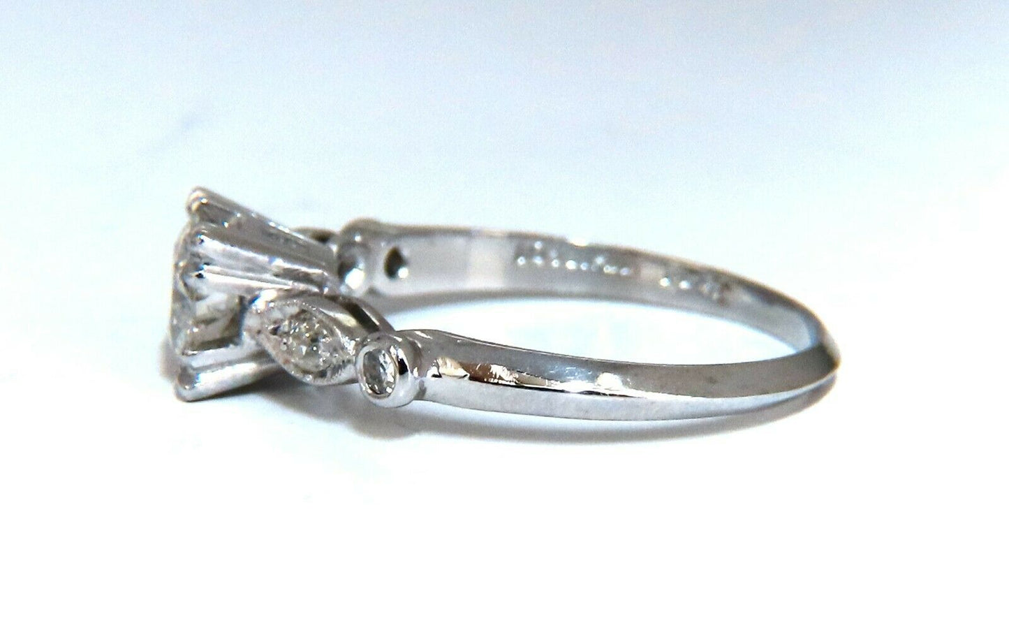 .76ct Natural Round Diamond Vintage Platinum Ring