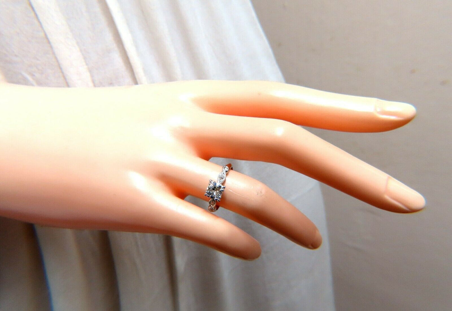 .76ct Natural Round Diamond Vintage Platinum Ring