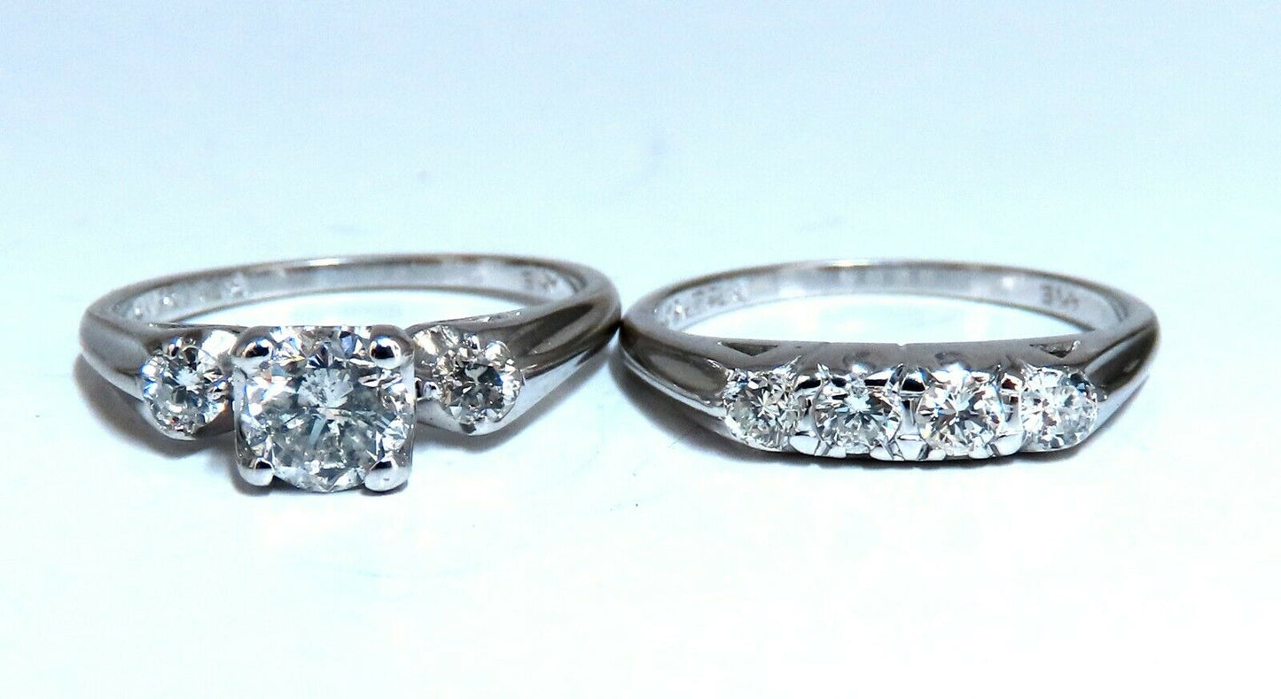 .68ct Diamond Solitaire Ring + Band 14kt Set