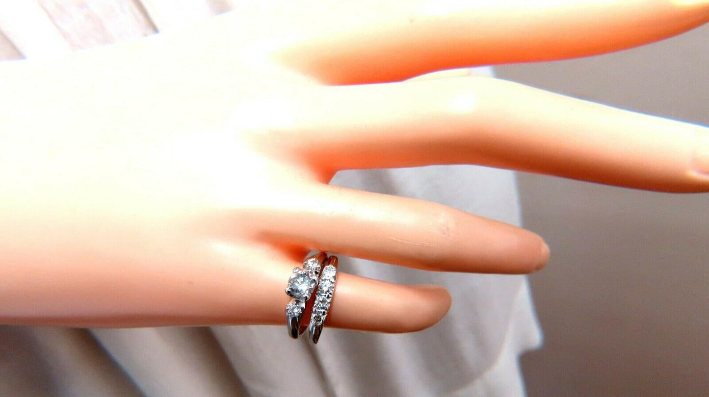 .68ct Diamond Solitaire Ring + Band 14kt Set