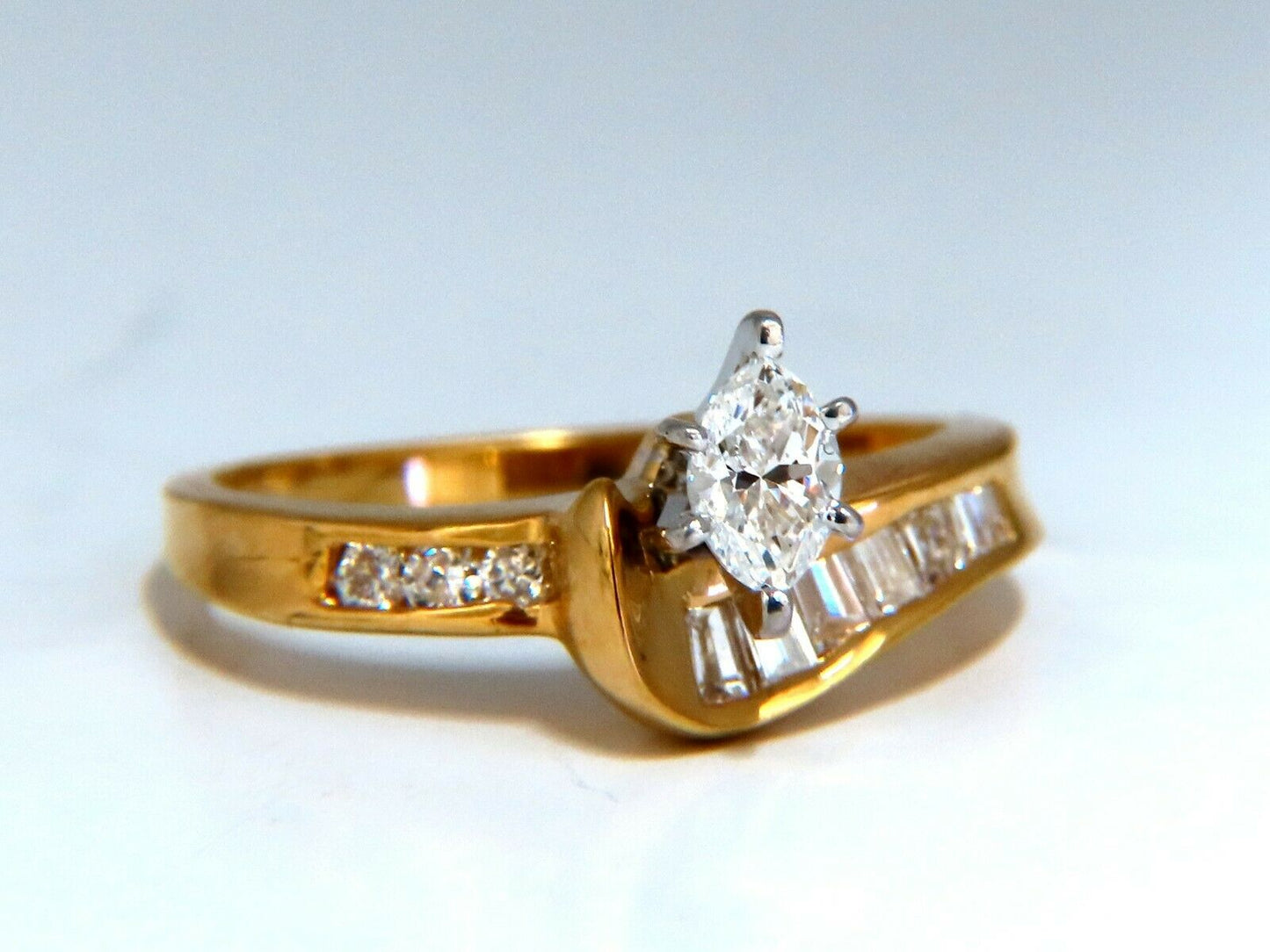 .30ct Natural Marquise Diamond Ring 14kt