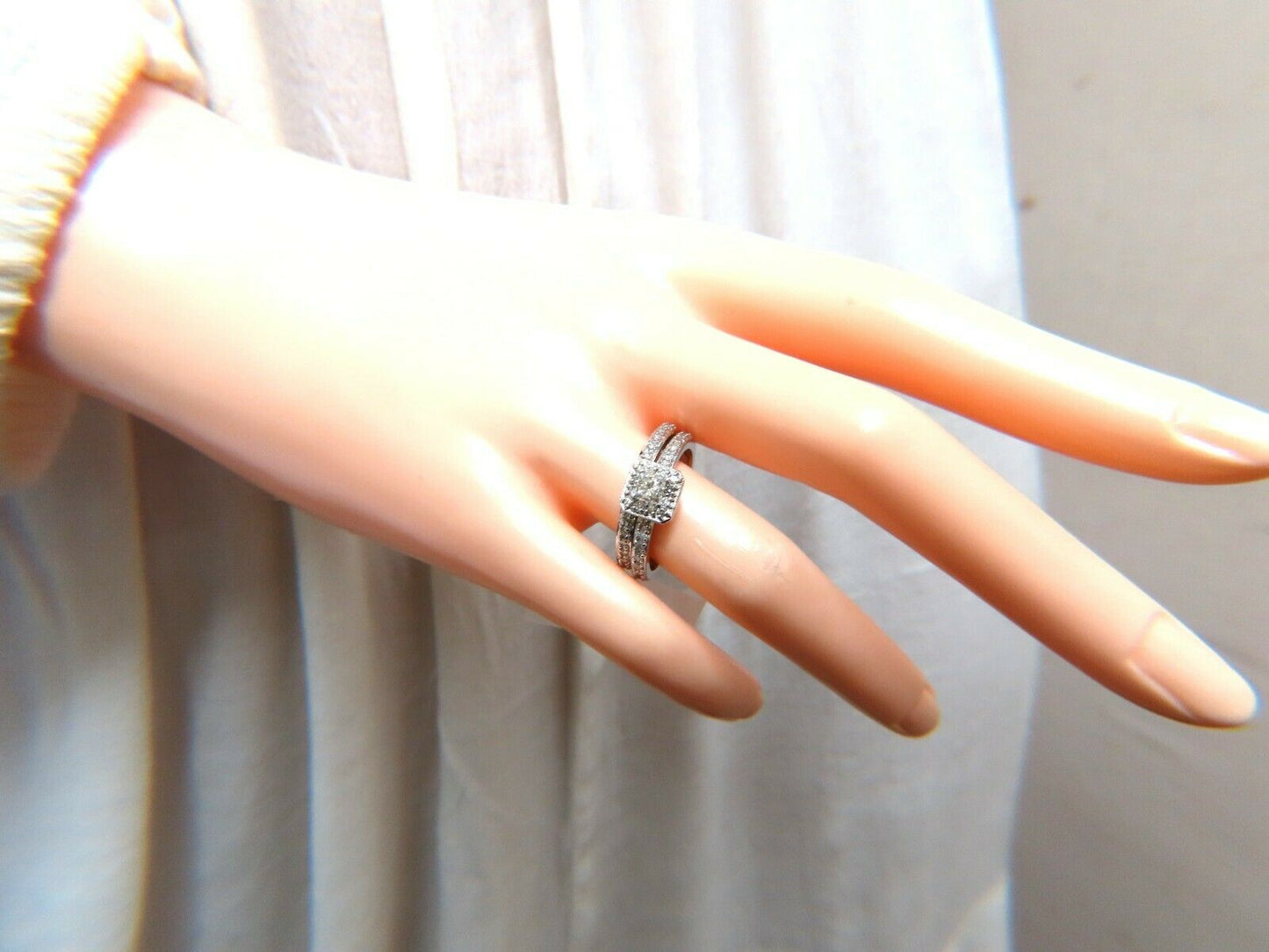 .40ct Diamond Solitaire Ring + Band 14kt Set