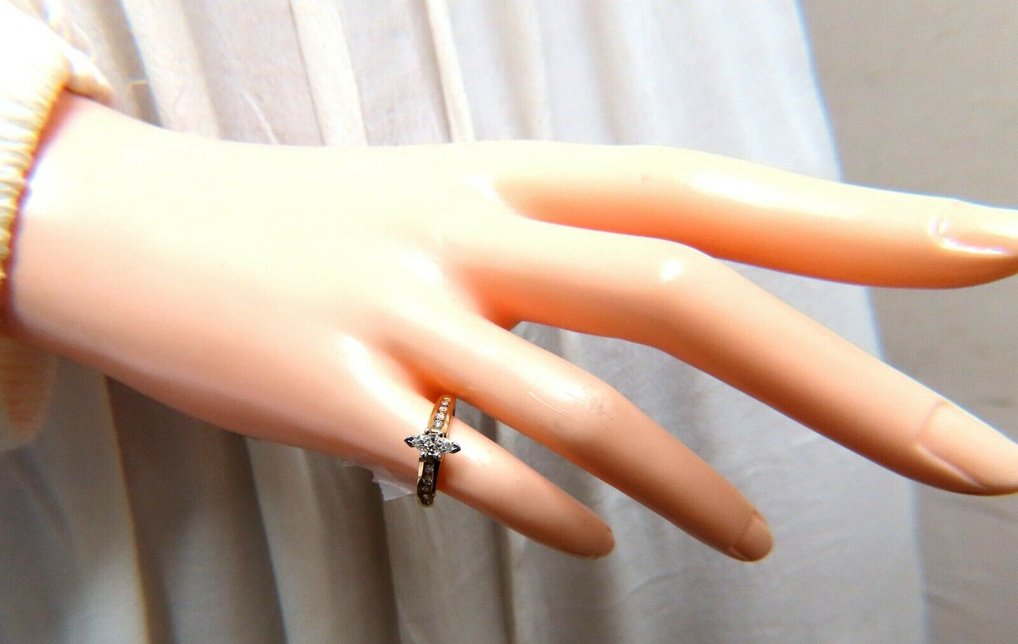 .40ct Natural Marquise Diamonds Accent Ring 14kt