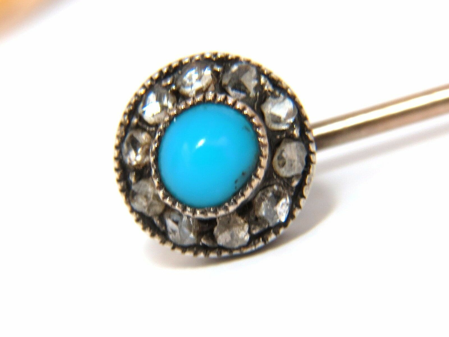 Lot OF (3) Antique Hat Pins Collector Classic Irish Clove Citrine Turquoise