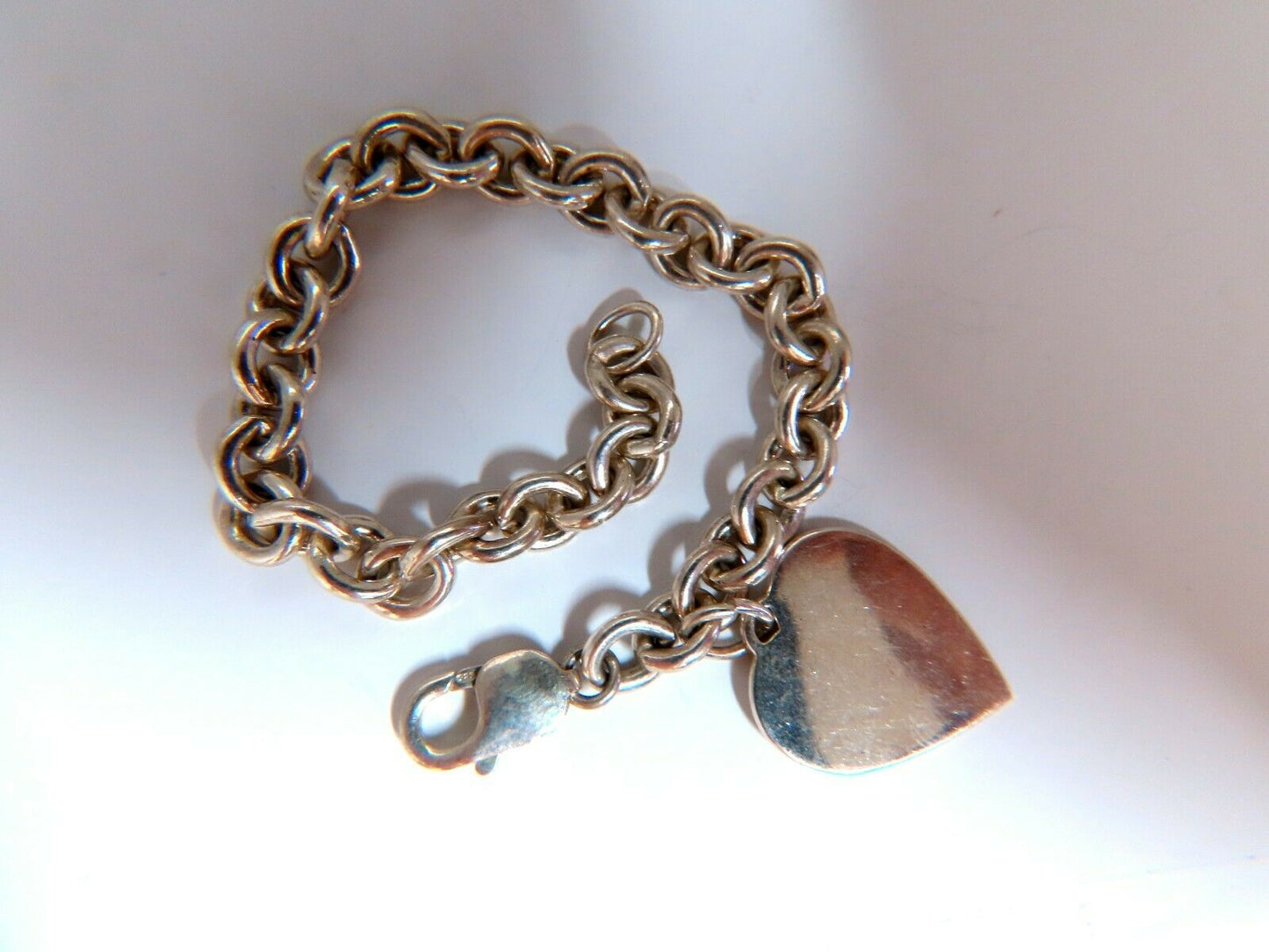 Sterling Silver Toggle Heart Link Bracelet