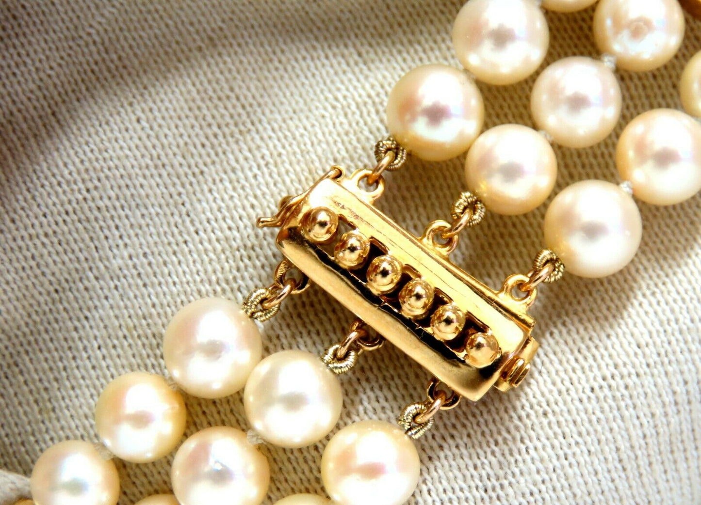 6.5mm Akoya pearls pearls bead bracelet 14kt