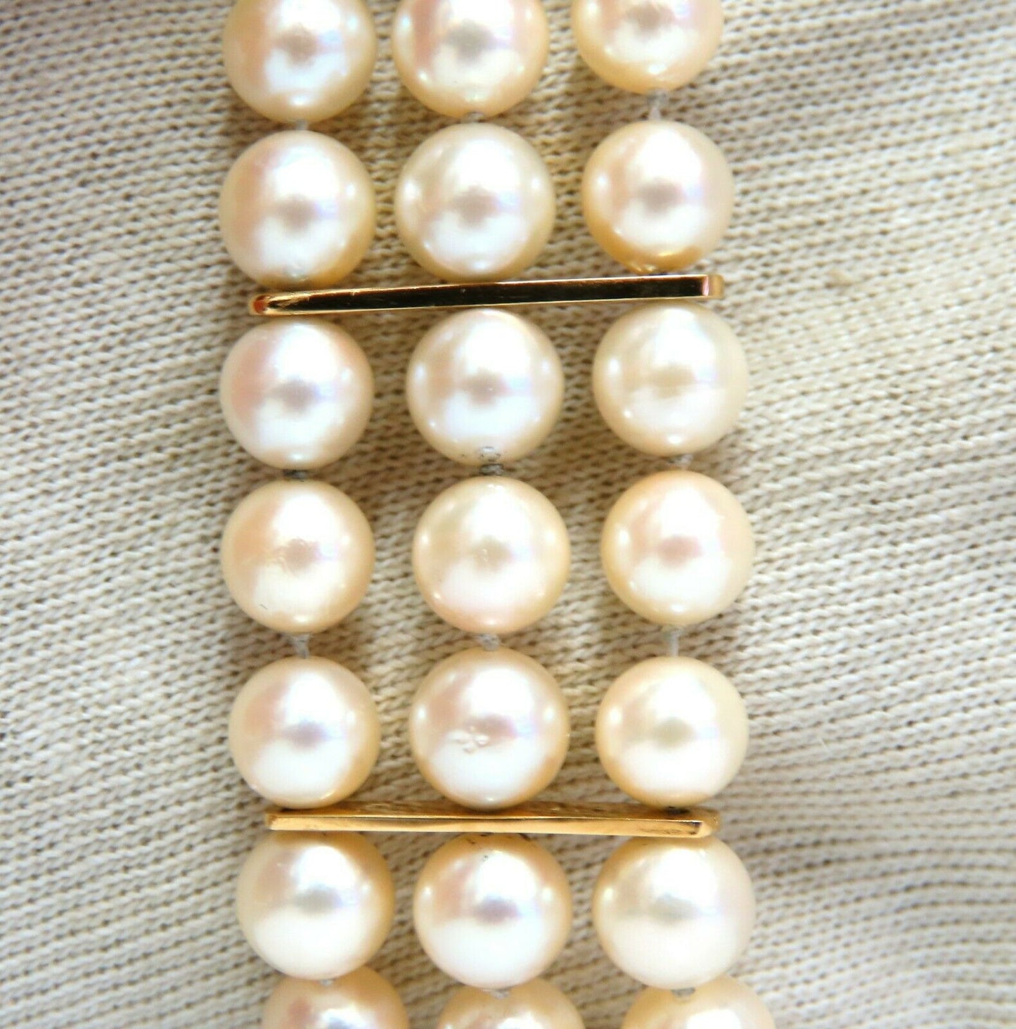6.5mm Akoya pearls pearls bead bracelet 14kt