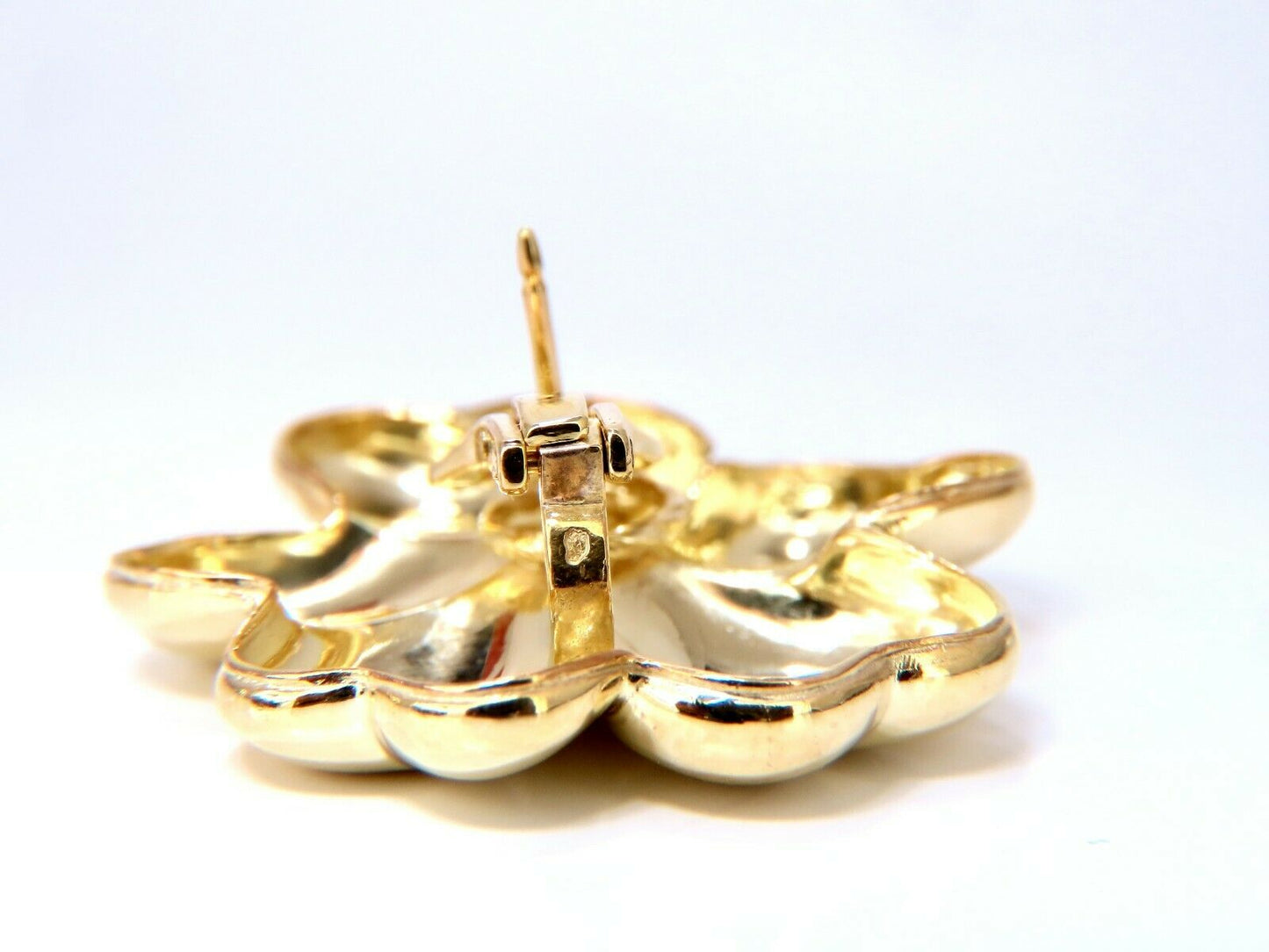 .30ct Round Diamond Circular Stacking Heart Clip Earrings 18kt