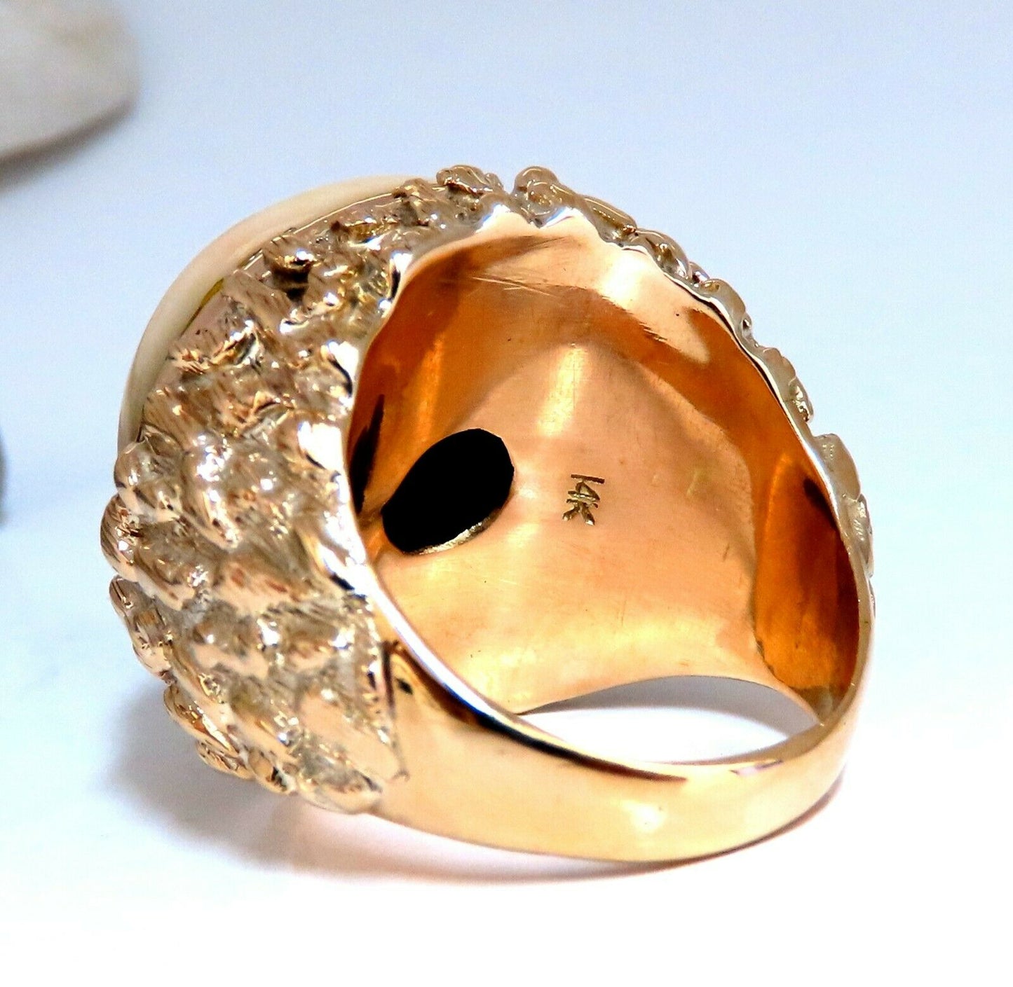 GIA Certified Natural Coral Ring 14kt