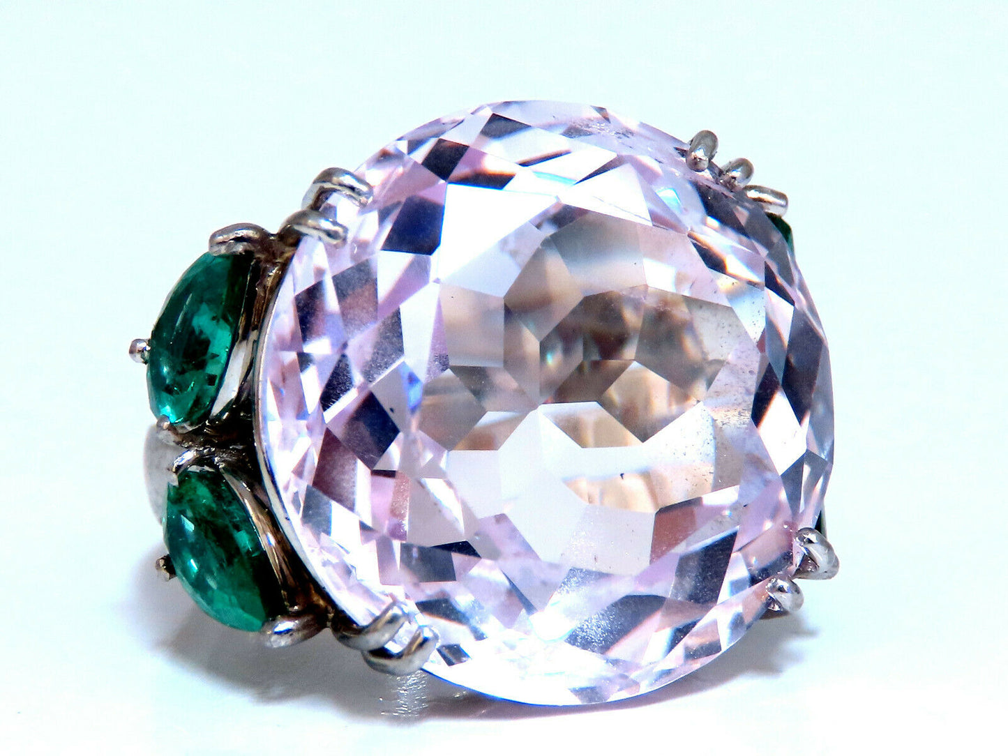 GIA Certified 39.68ct Lab Sapphire Ring Platinum