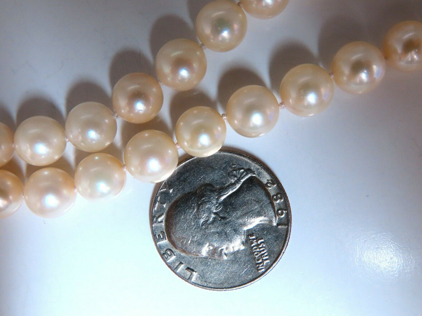 GIA certified Natural Akoya Pearls endless necklace 8.45mm