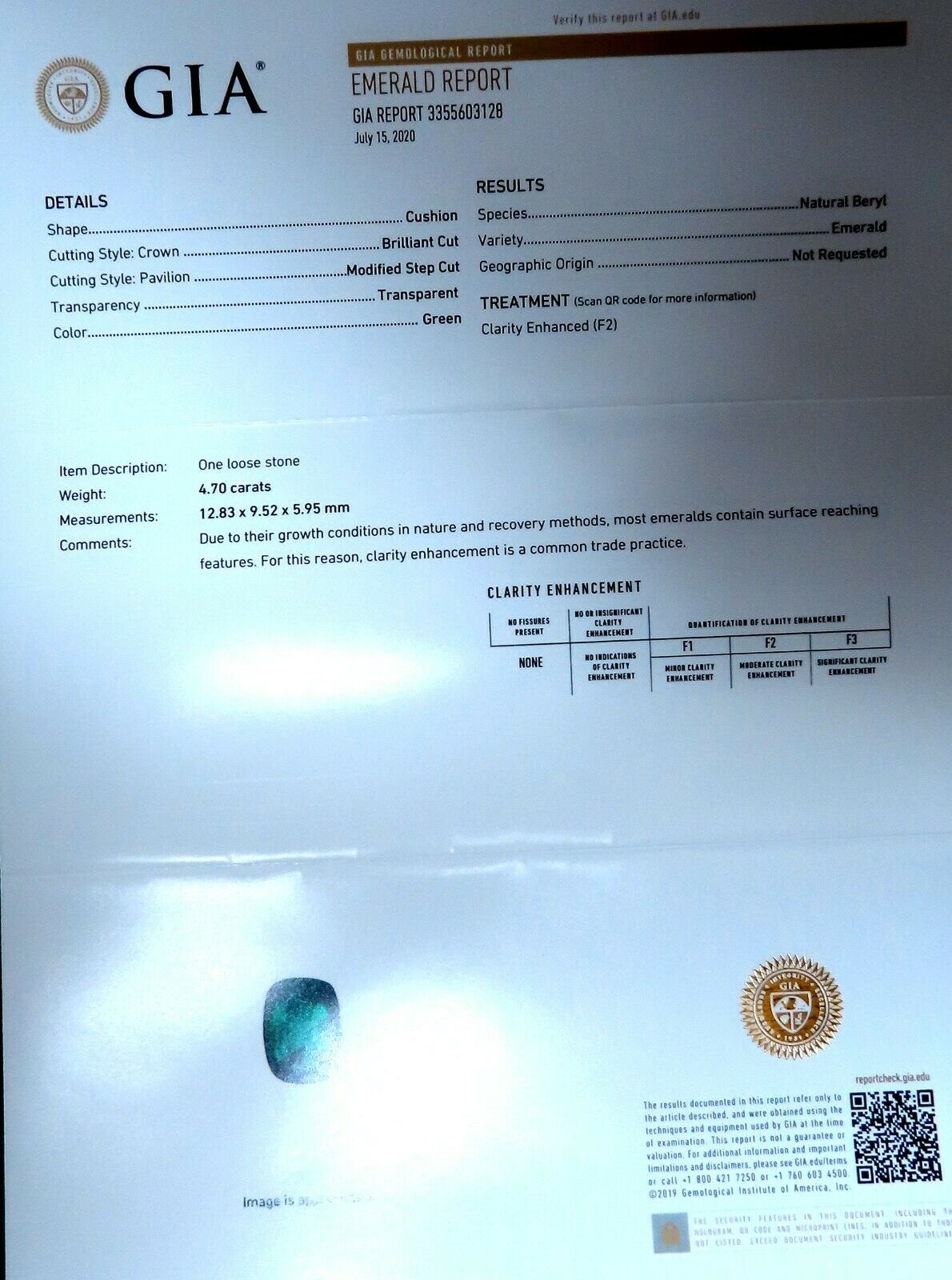 GIA Certified: 4.70ct Natural Emerald Diamonds Ring 18kt Cluster (F2)