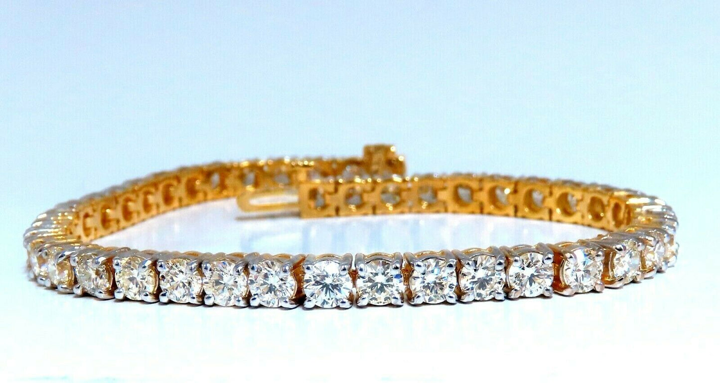 8.35ct Natural Round Brilliant Diamonds Tennis Bracelet 14kt