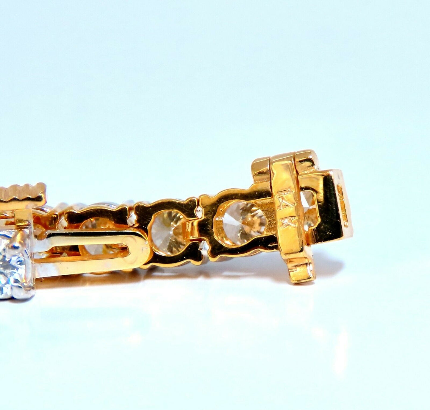 8.35ct Natural Round Brilliant Diamonds Tennis Bracelet 14kt