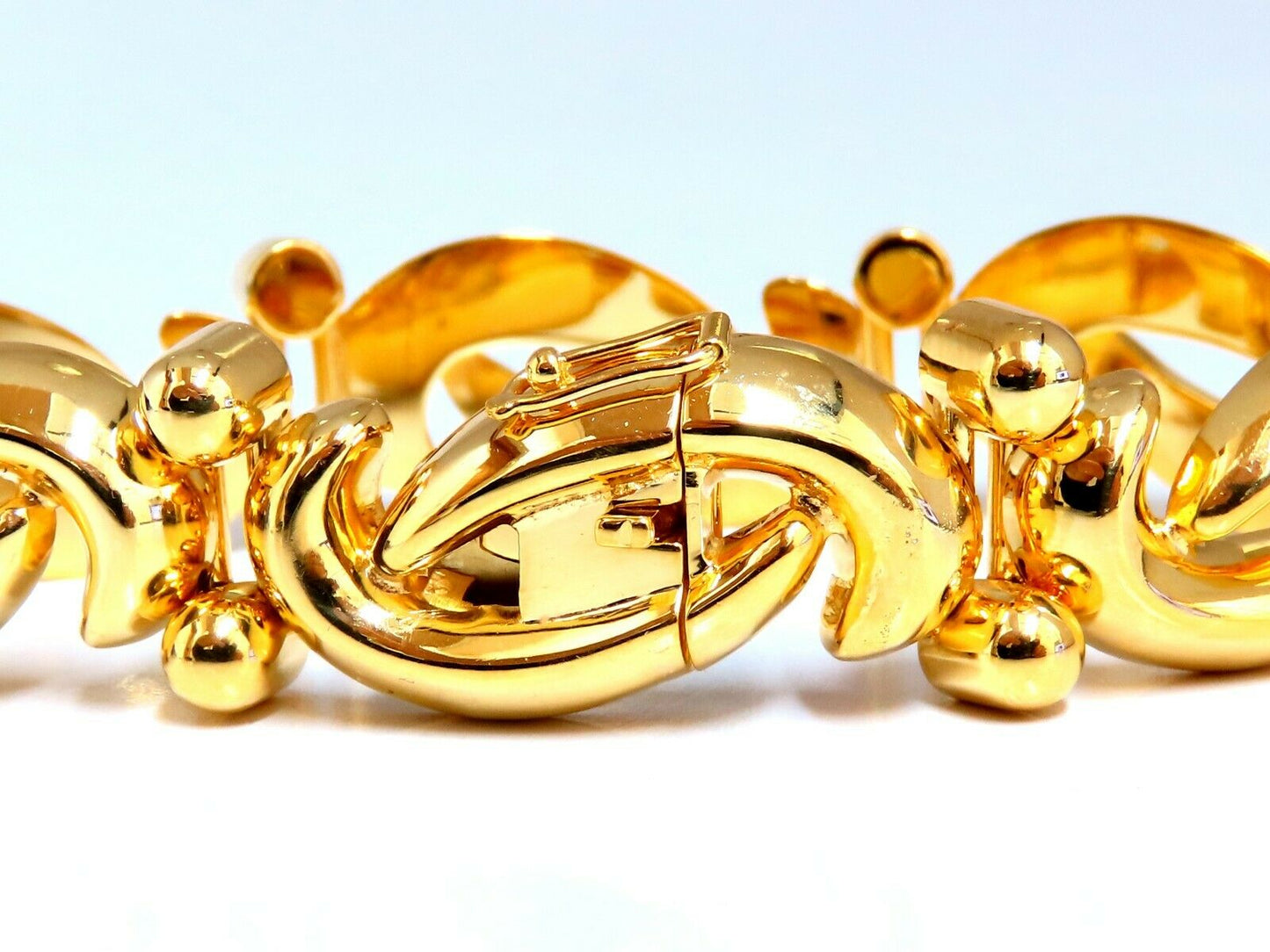 Iconic Link Wide Bracelet 14kt