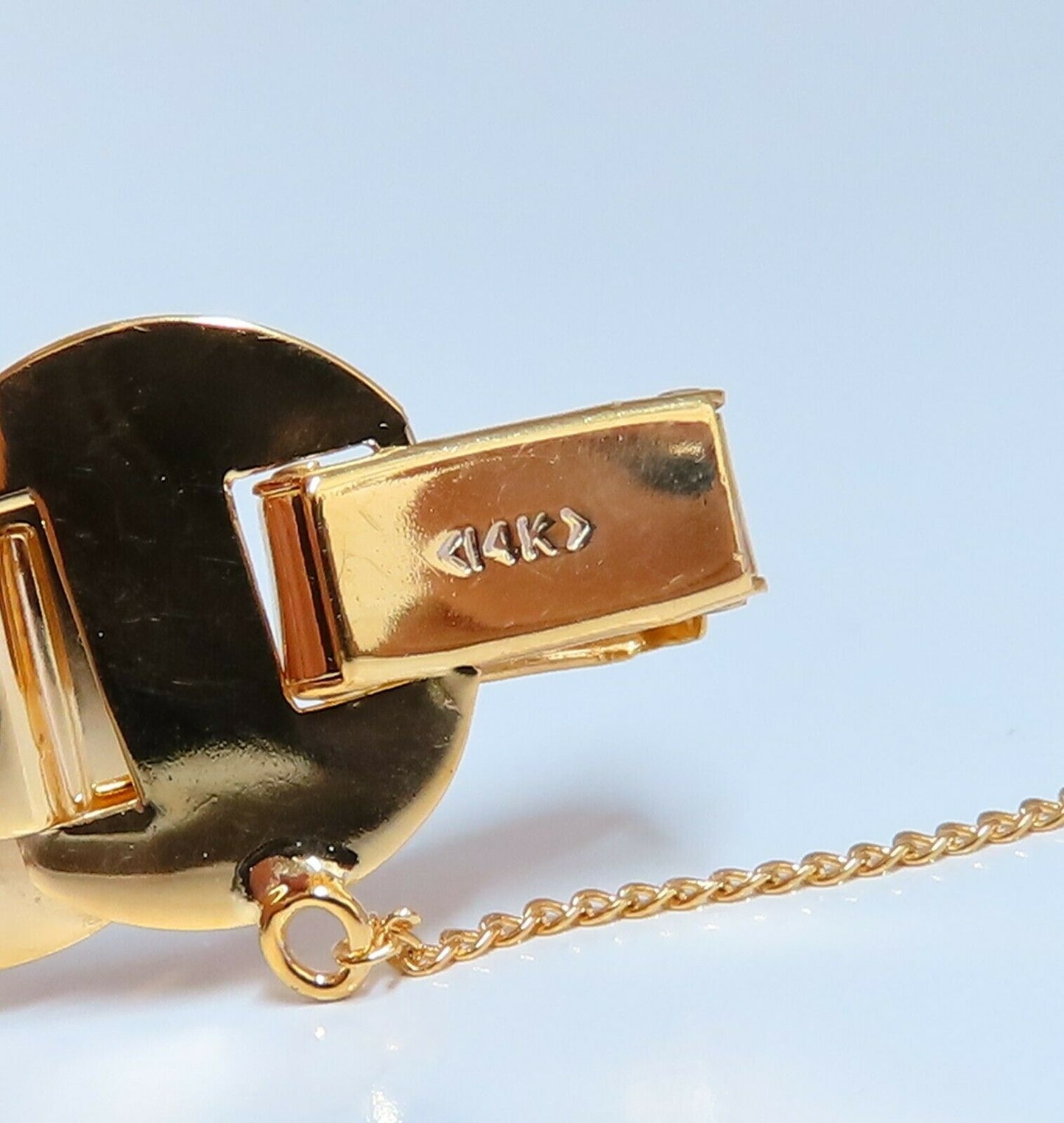 Circular Disc & Ray Link Bracelet 14kt Gold