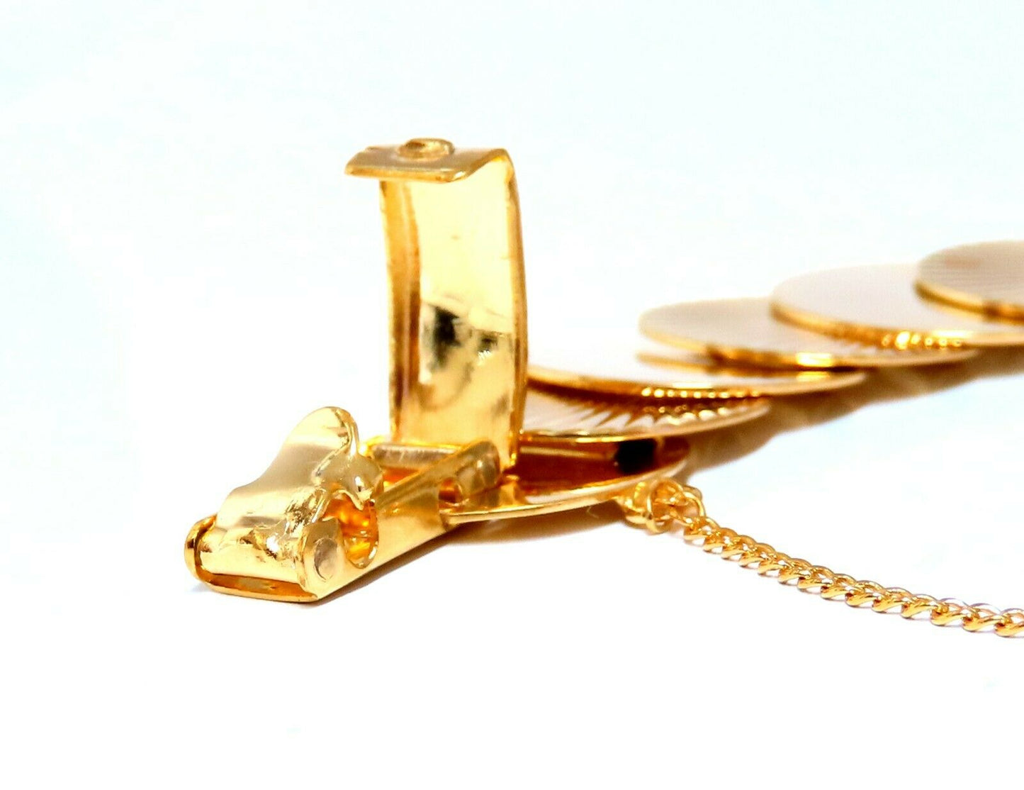 Circular Disc & Ray Link Bracelet 14kt Gold