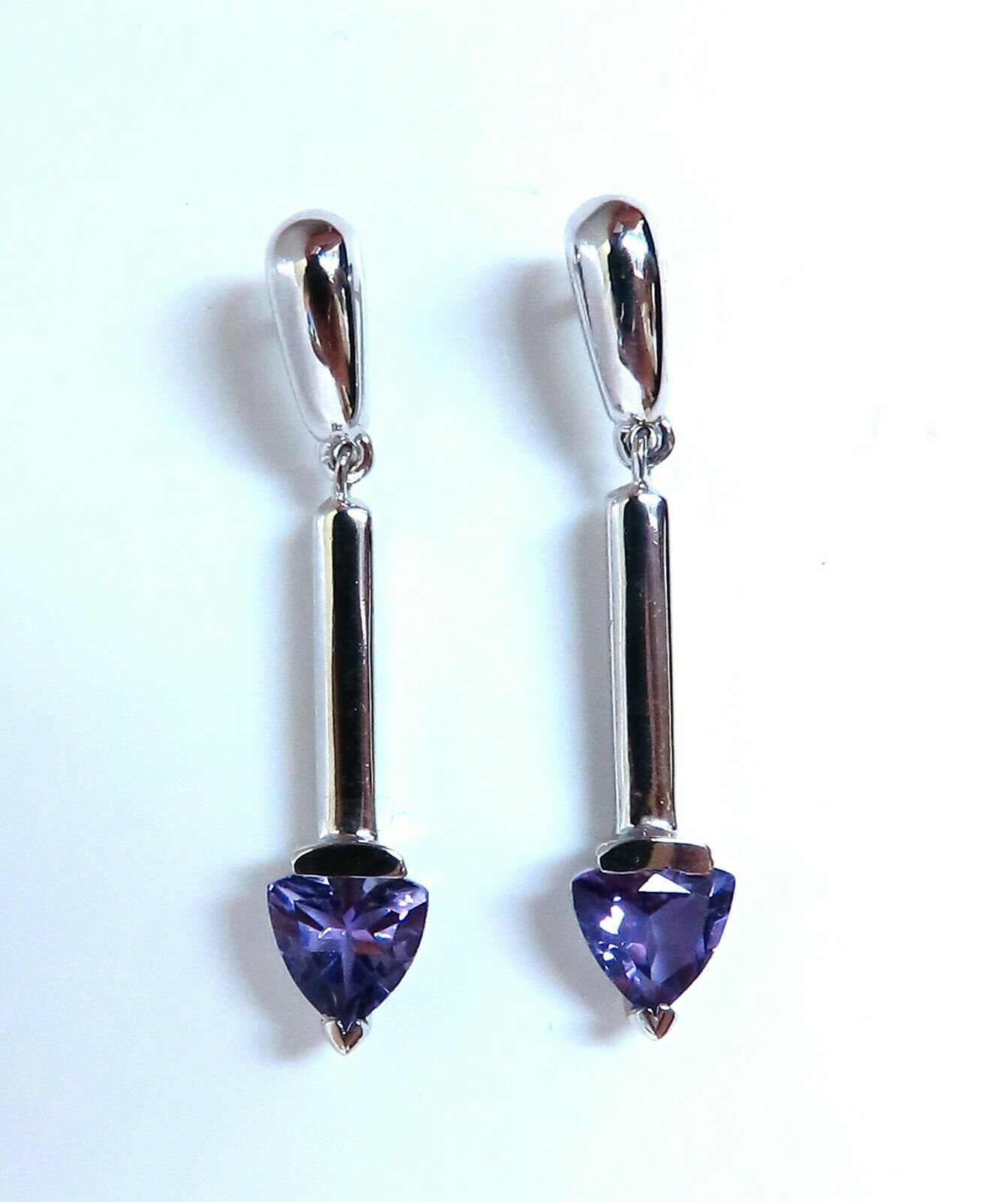 2ct Amethyst earrings 14kt