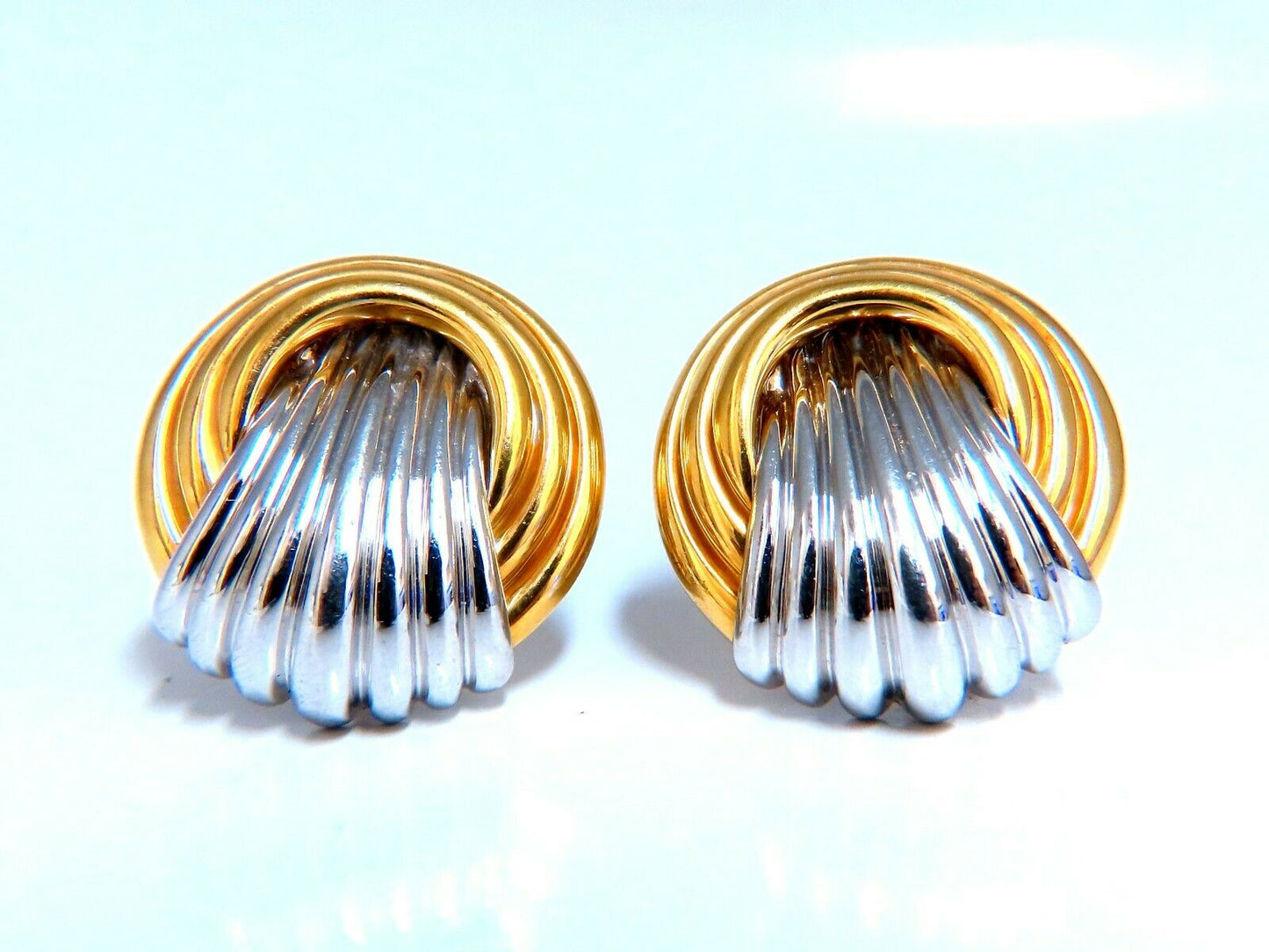 18Kt Gold Prime Classic Knocker Clip Earrings Pierce-less