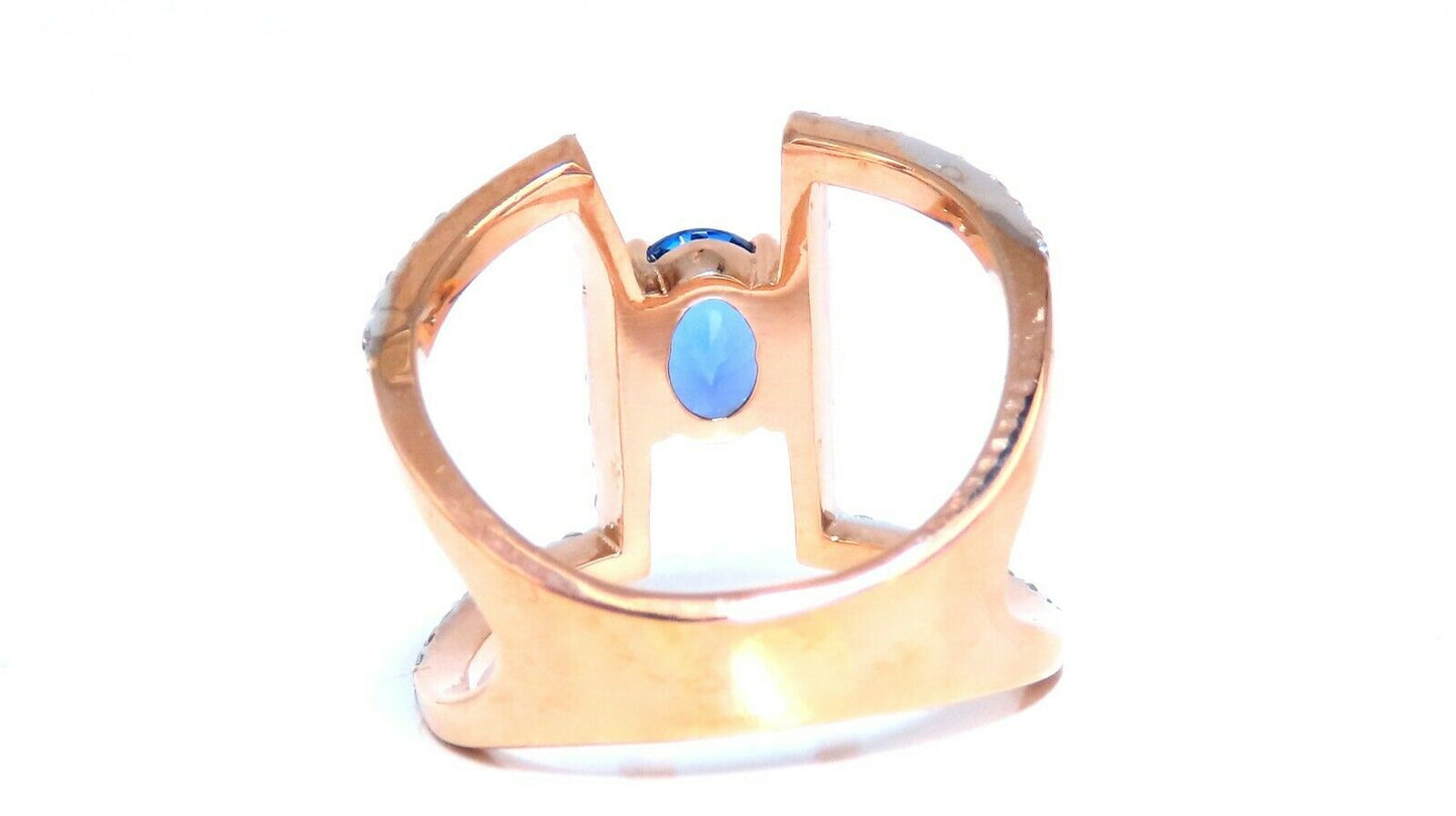 1.30ct Natural Tanzanite Diamond ring Wide shoulder Mod