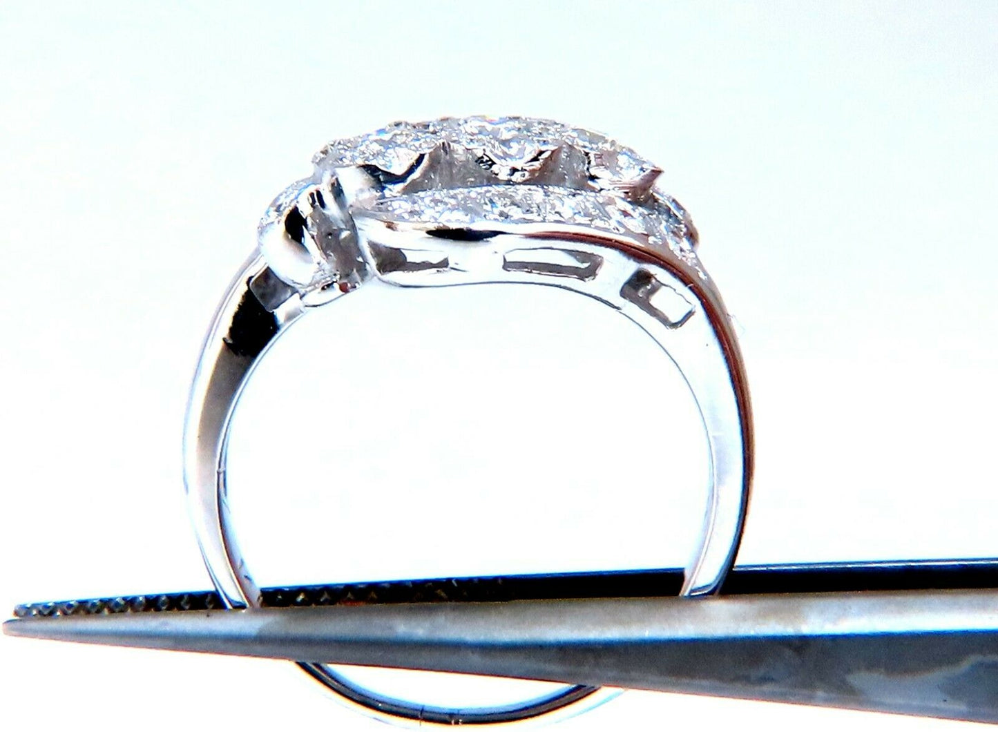 .54ct Natural Diamonds American Regency Revival Deco Ring 14kt