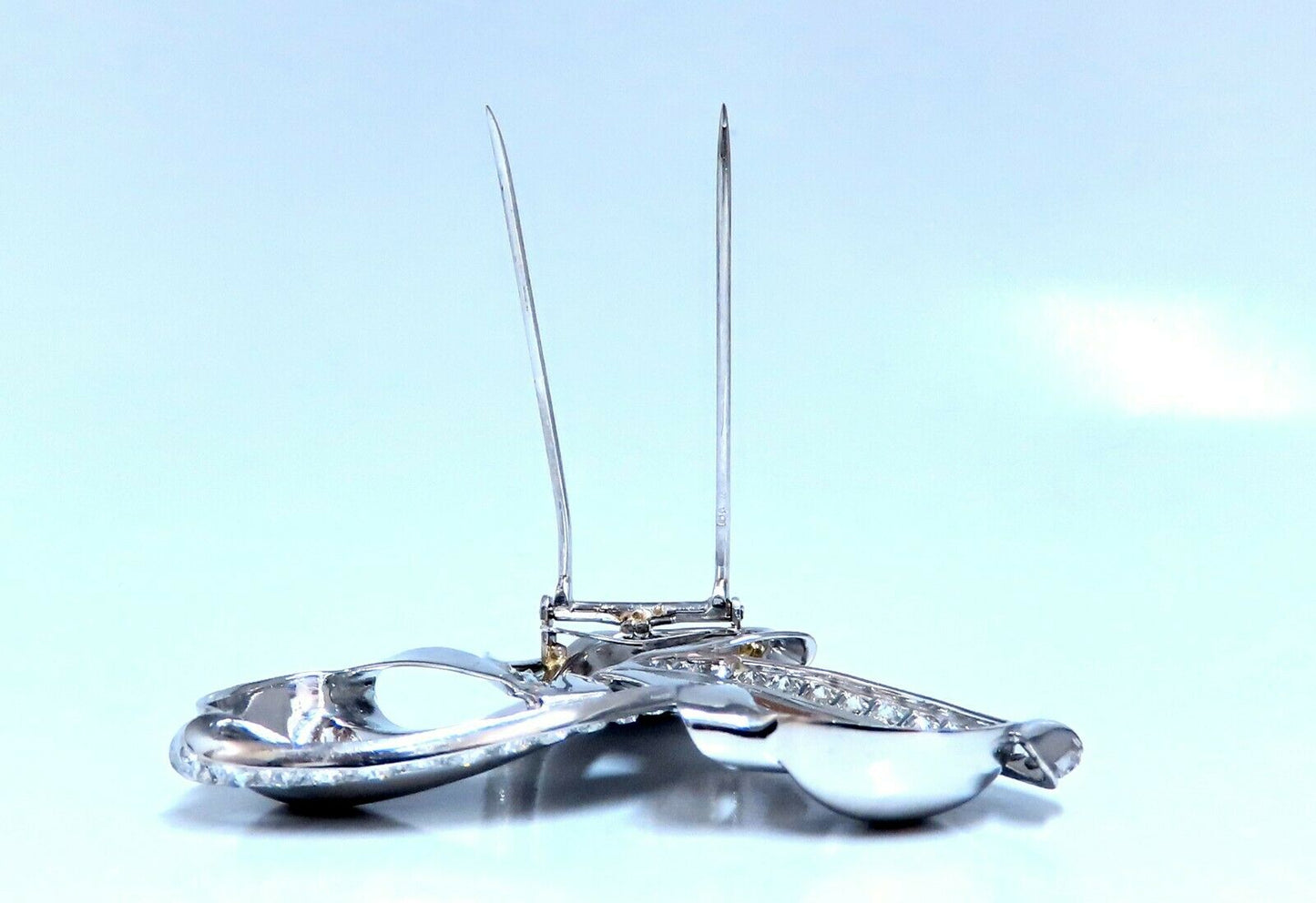 4.50ct Natural Diamonds Ninja Star Pin Platinum