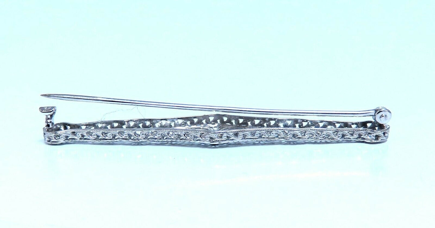 .15ct Natural Diamonds Filigree Stick Pin 14kt