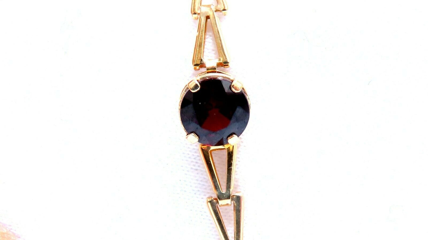 3.50ct natural garnets bracelet 14kt