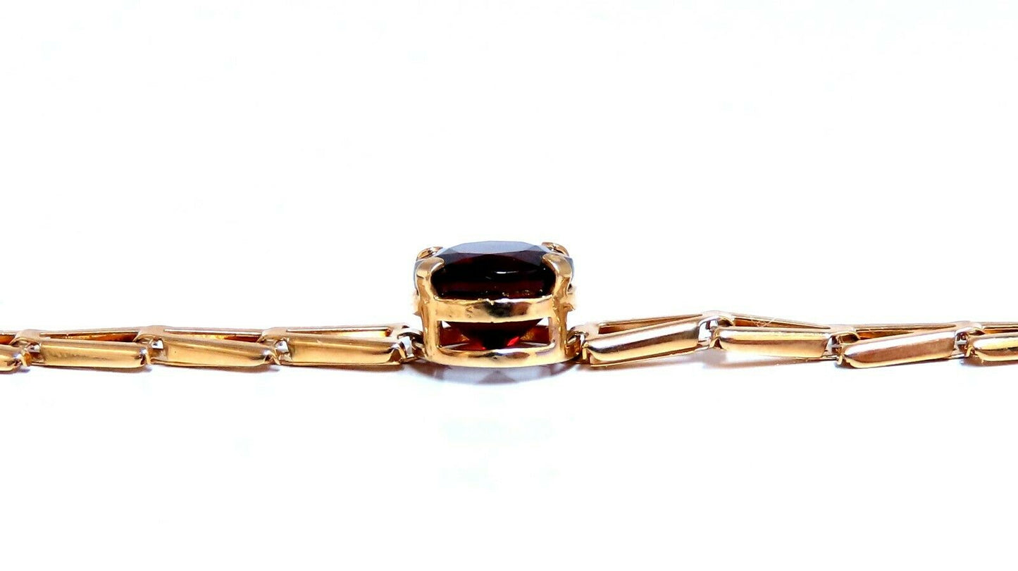 3.50ct natural garnets bracelet 14kt