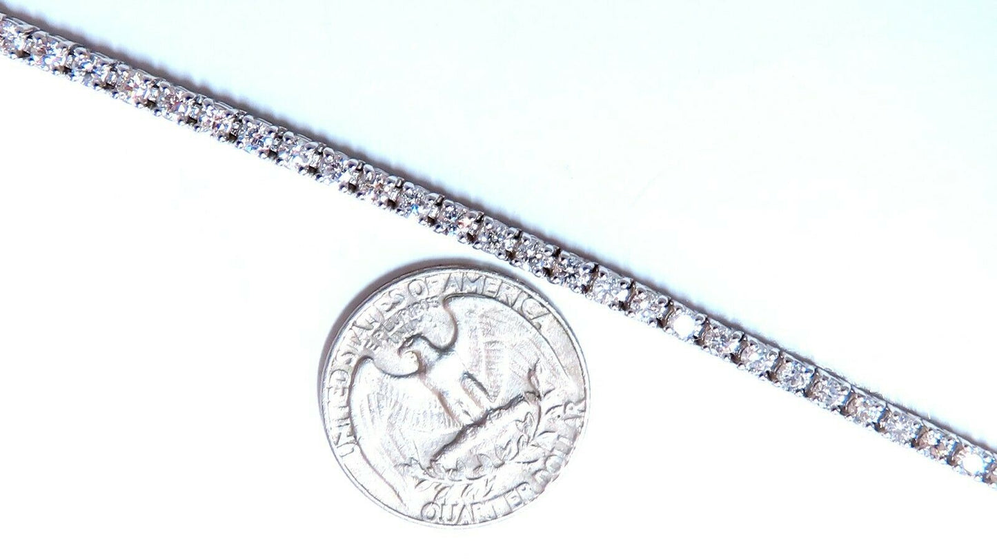 3.75 carat natural round diamonds link tennis bracelet 14kt