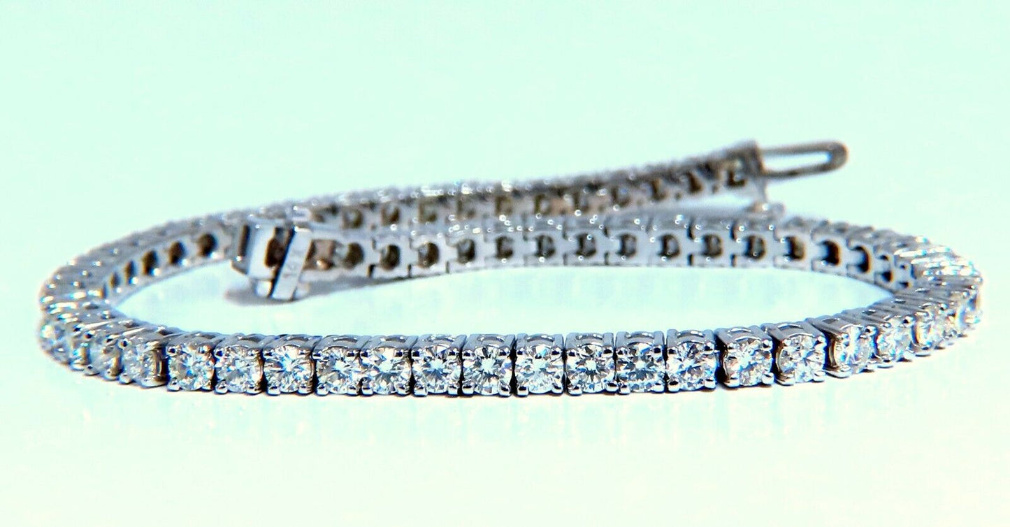 4.50ct natural round diamonds link tennis bracelet 14kt