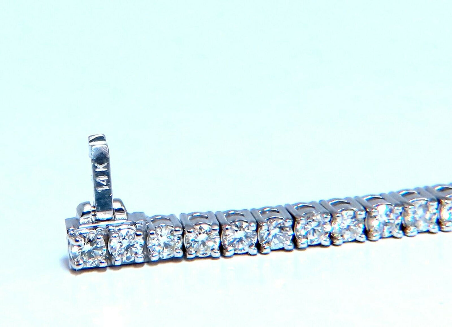 4.50ct natural round diamonds link tennis bracelet 14kt