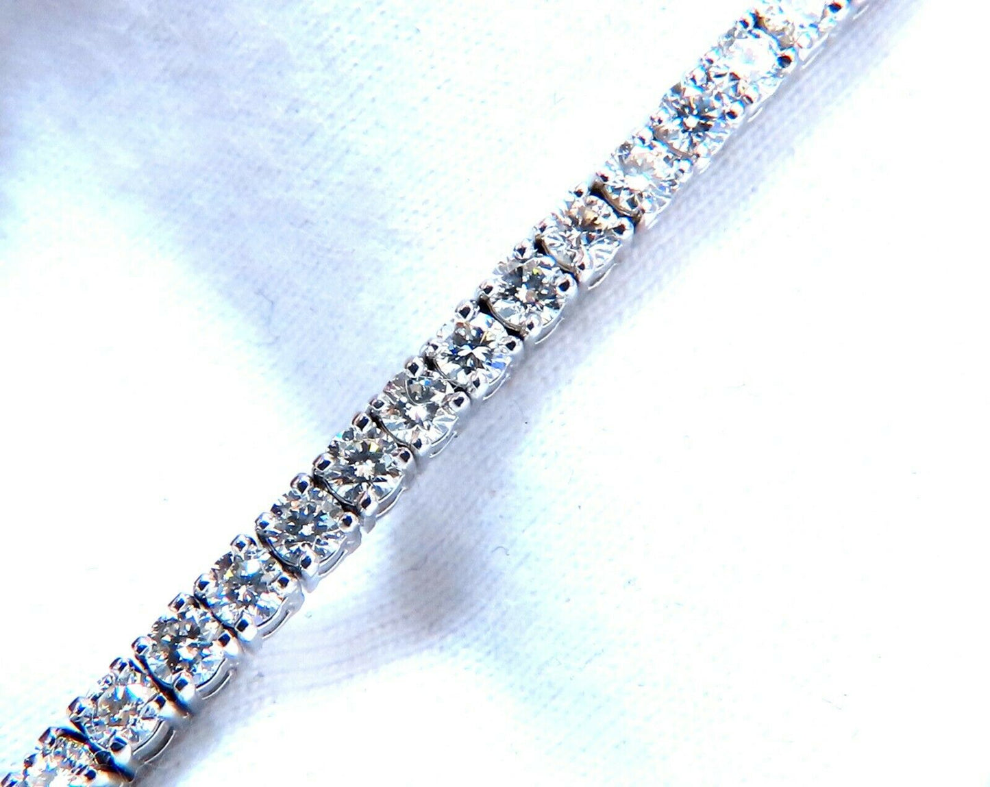 4.50ct natural round diamonds link tennis bracelet 14kt