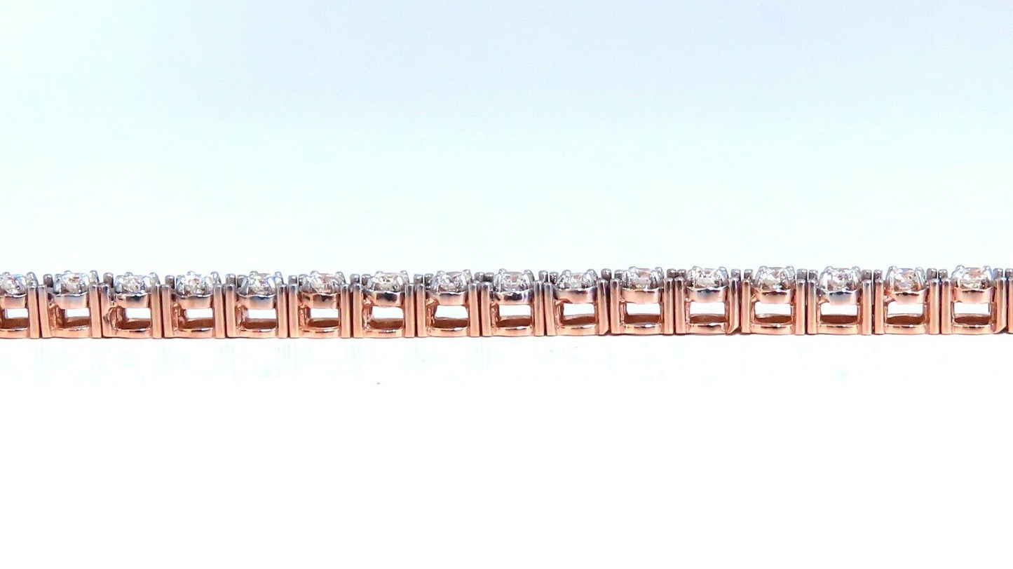 2.02ct. natural round diamonds tennis bracelet classic 14 karat rose gold