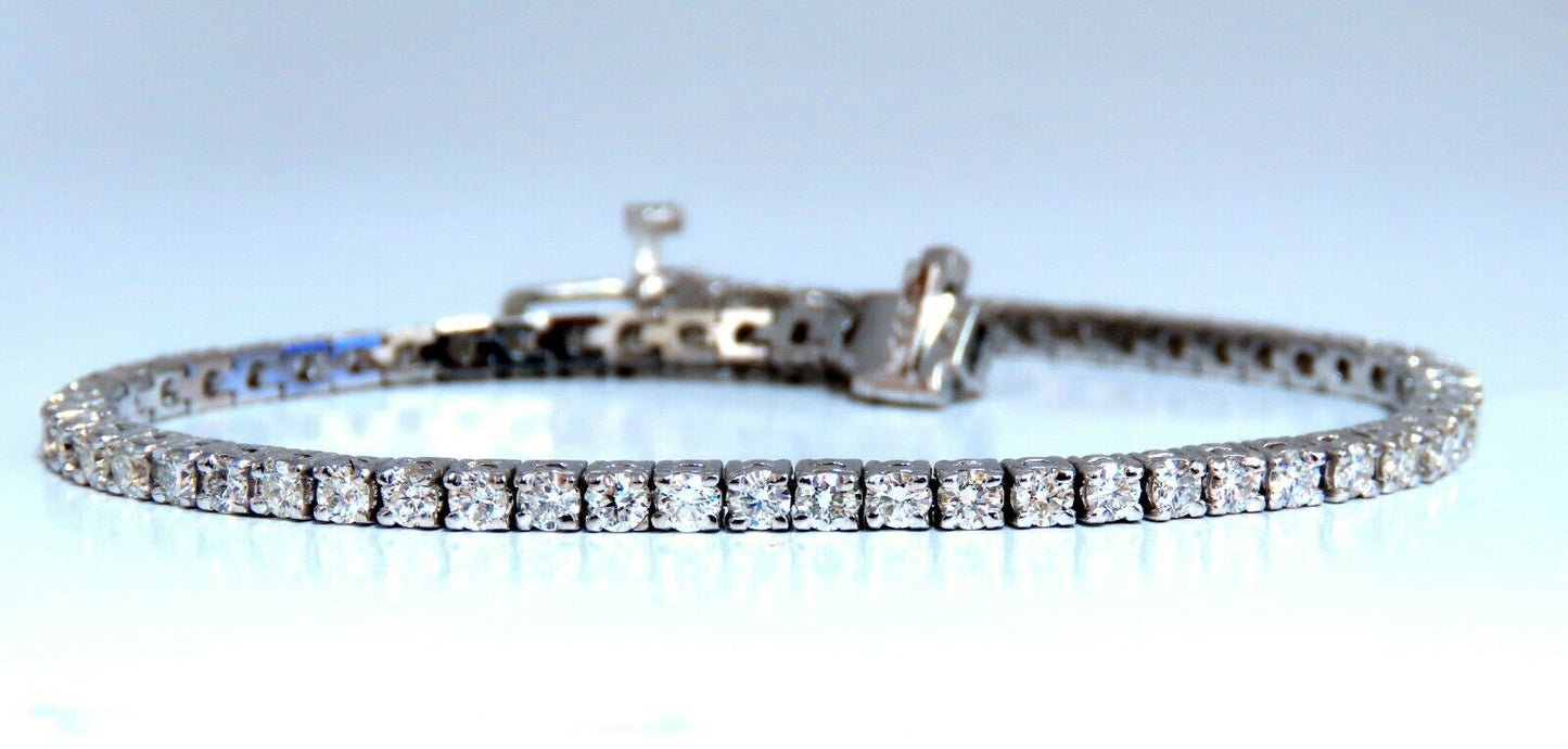 3.30ct. natural round diamonds tennis bracelet classic 14 karat white gold