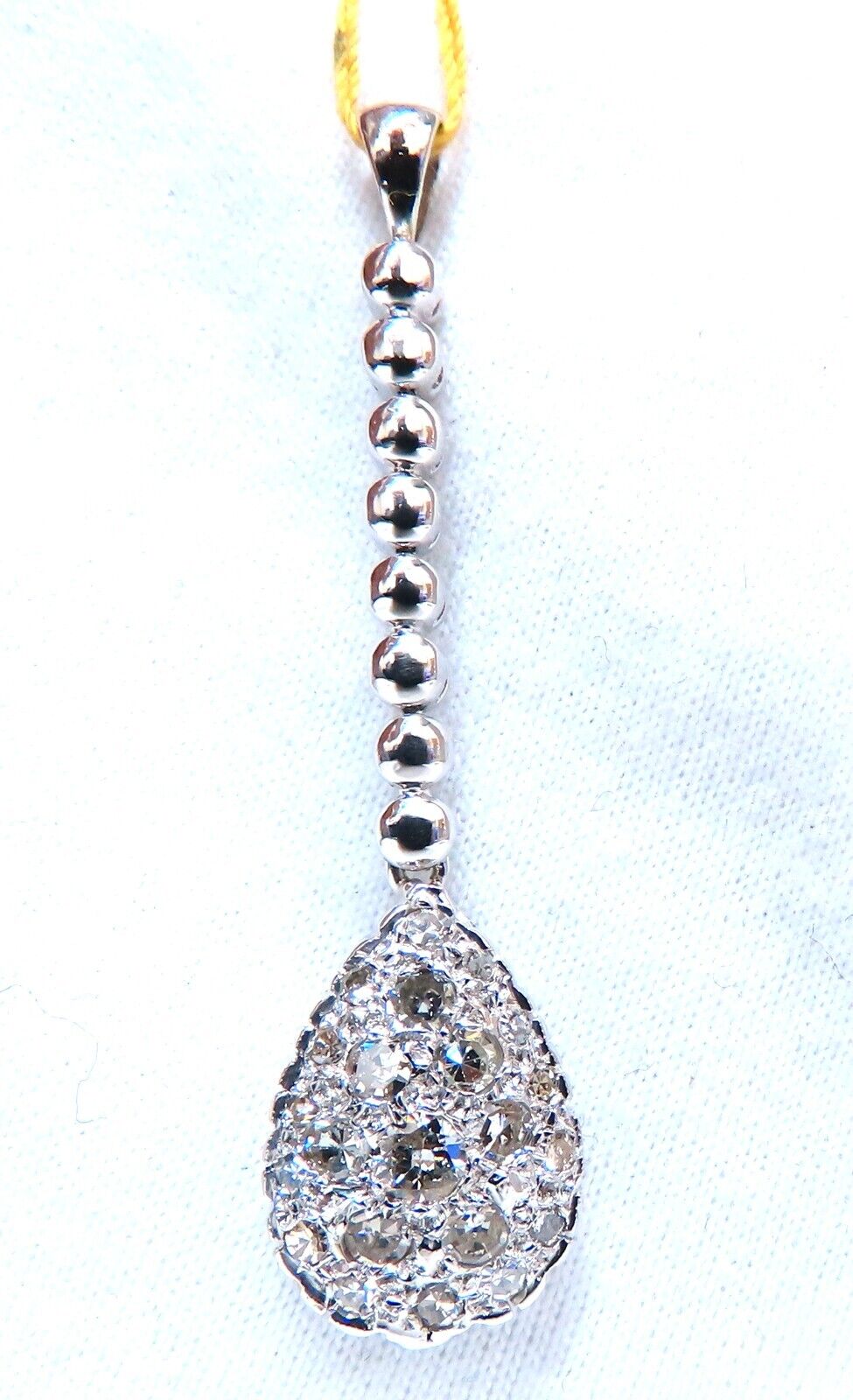 .50ct Natural Pear Diamonds Drop Pendant 14kt Dangle