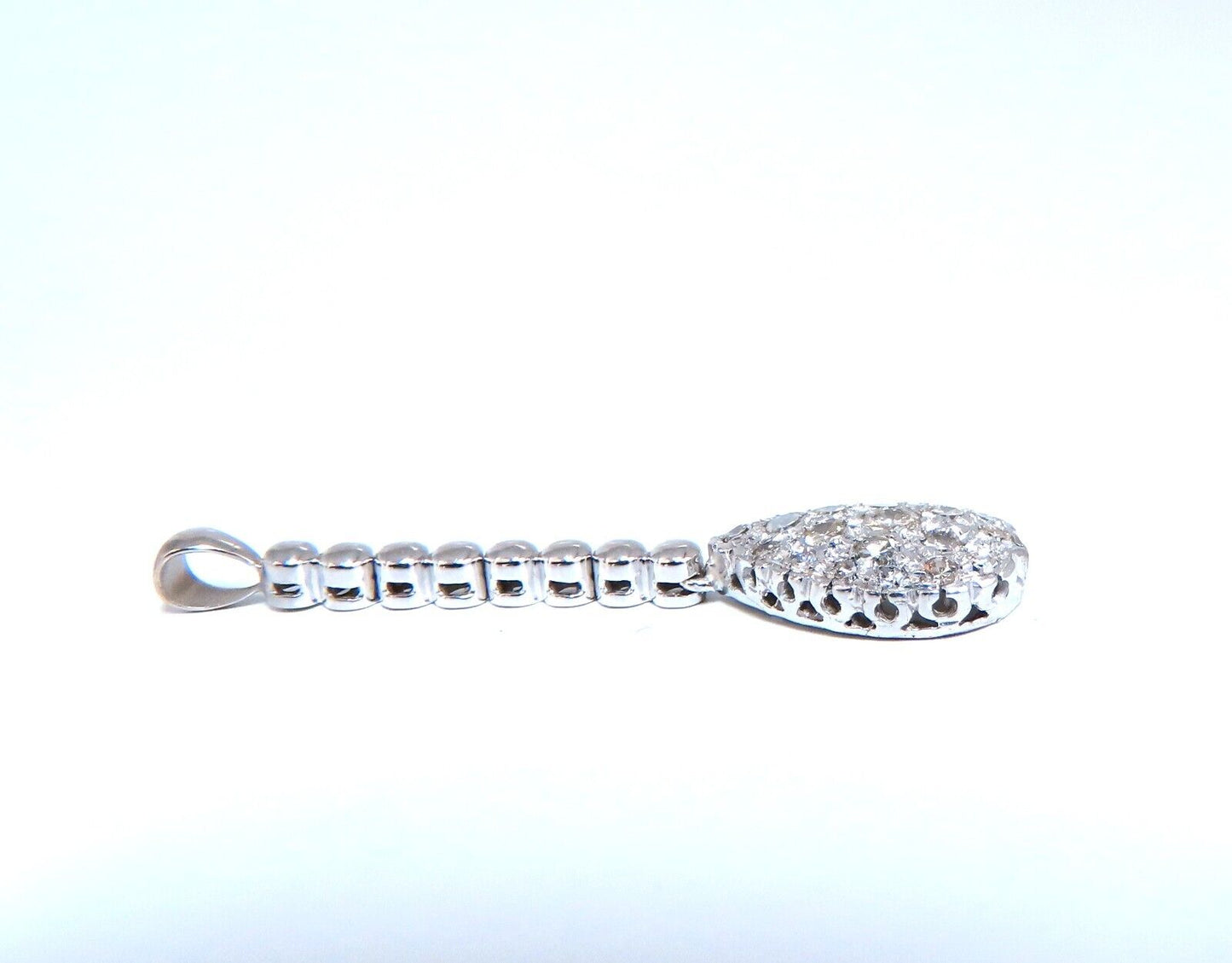 .50ct Natural Pear Diamonds Drop Pendant 14kt Dangle
