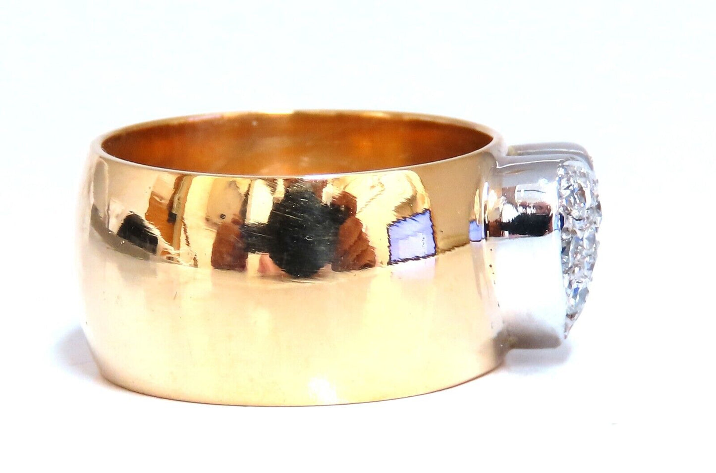 .30ct Natural Round Diamond Heart Ring 14kt wide band