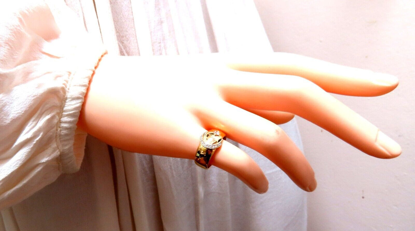 .40ct Natural Round Diamond Crescent Ring 18kt England